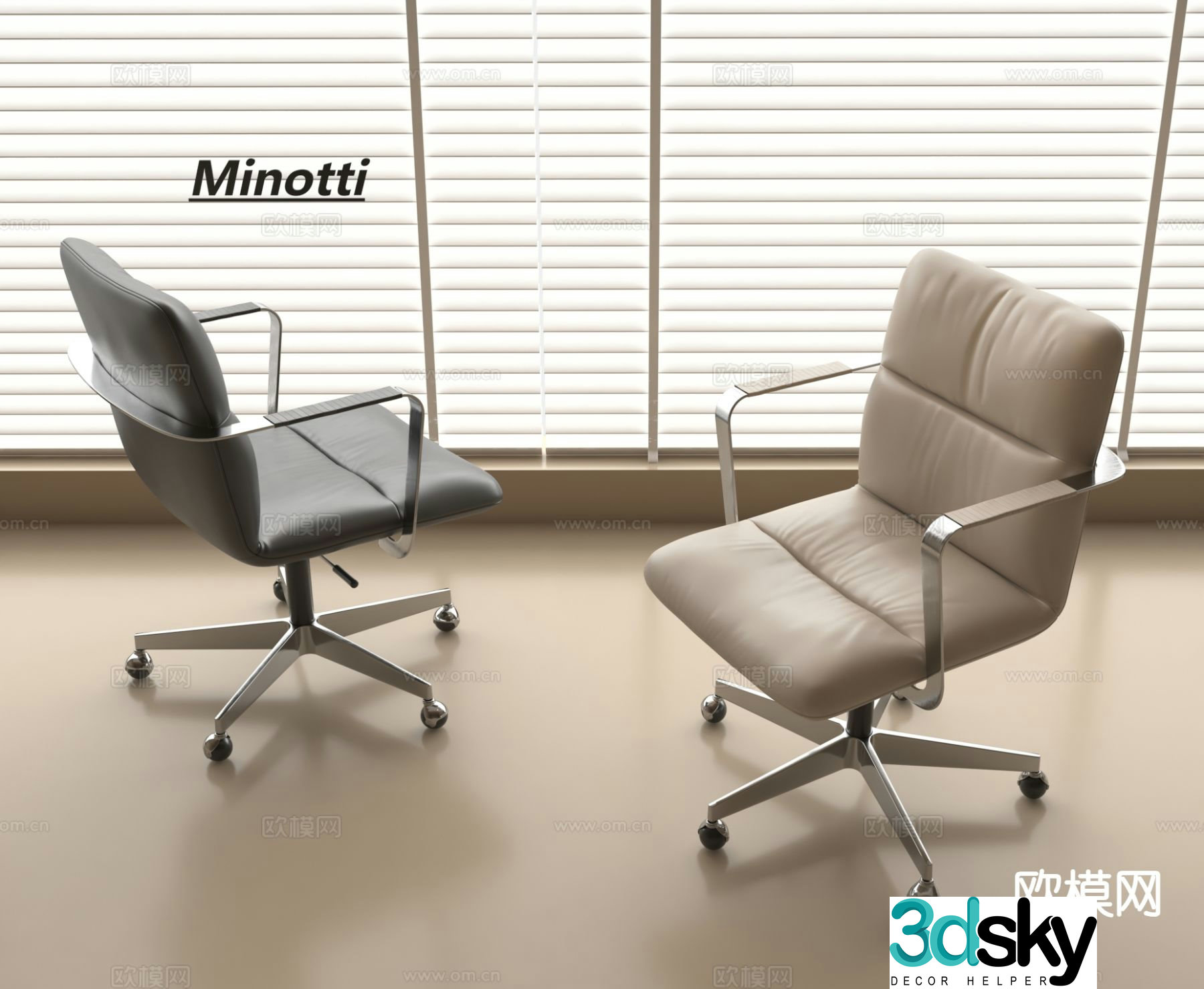 Office chair computer chair staff chair 3d model