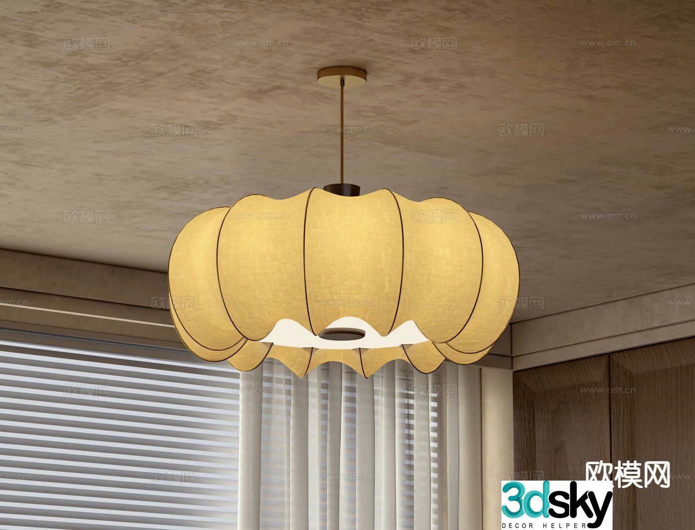 Medieval style chandelier 3d model