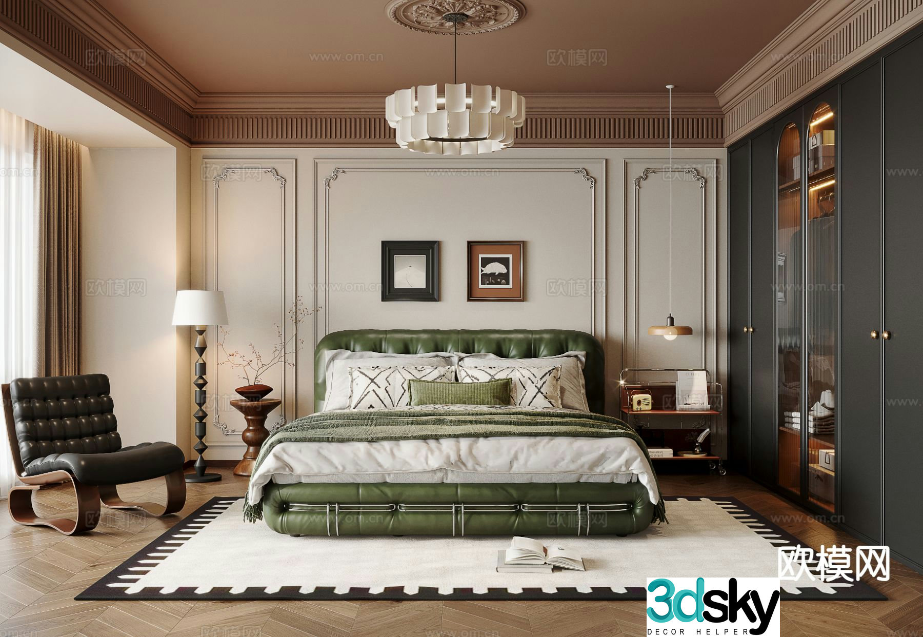 French bedroom master bedroom 3d model