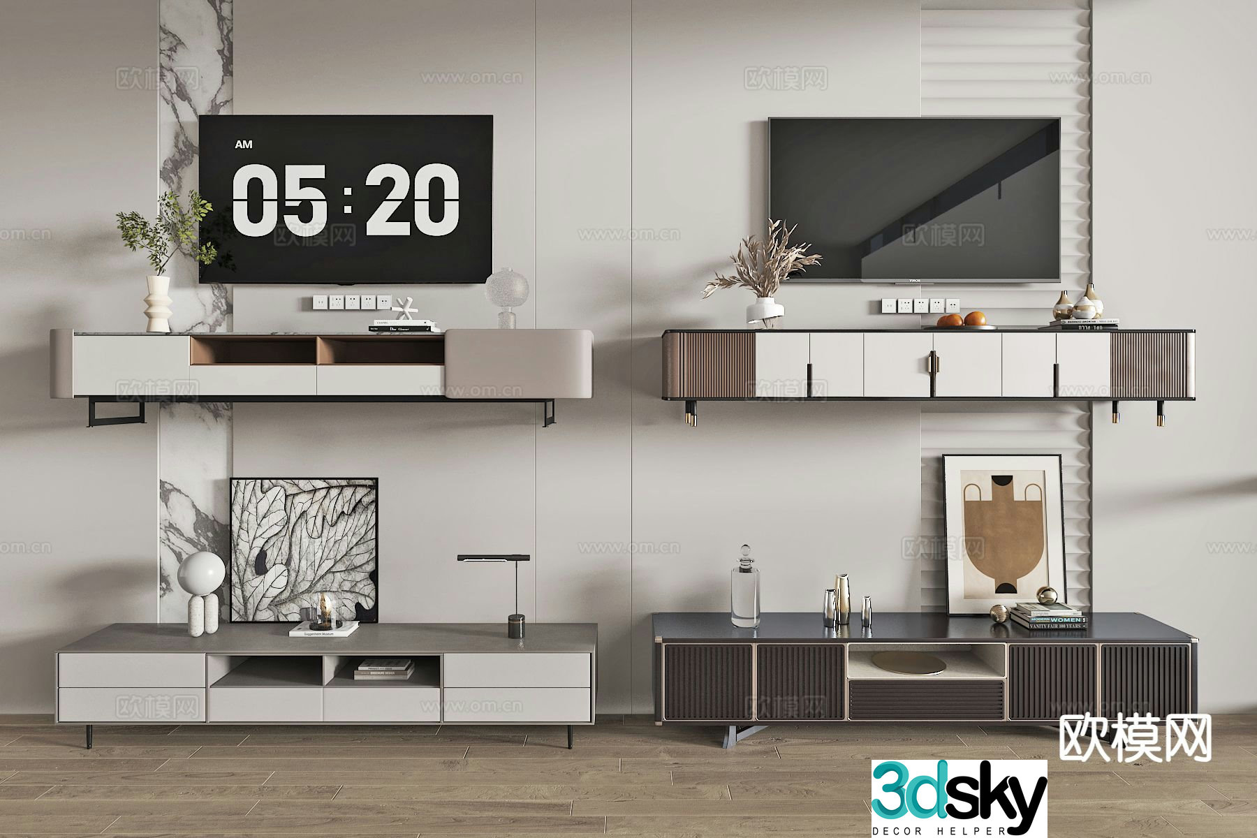 Modern TV cabinet base cabinet 3d model