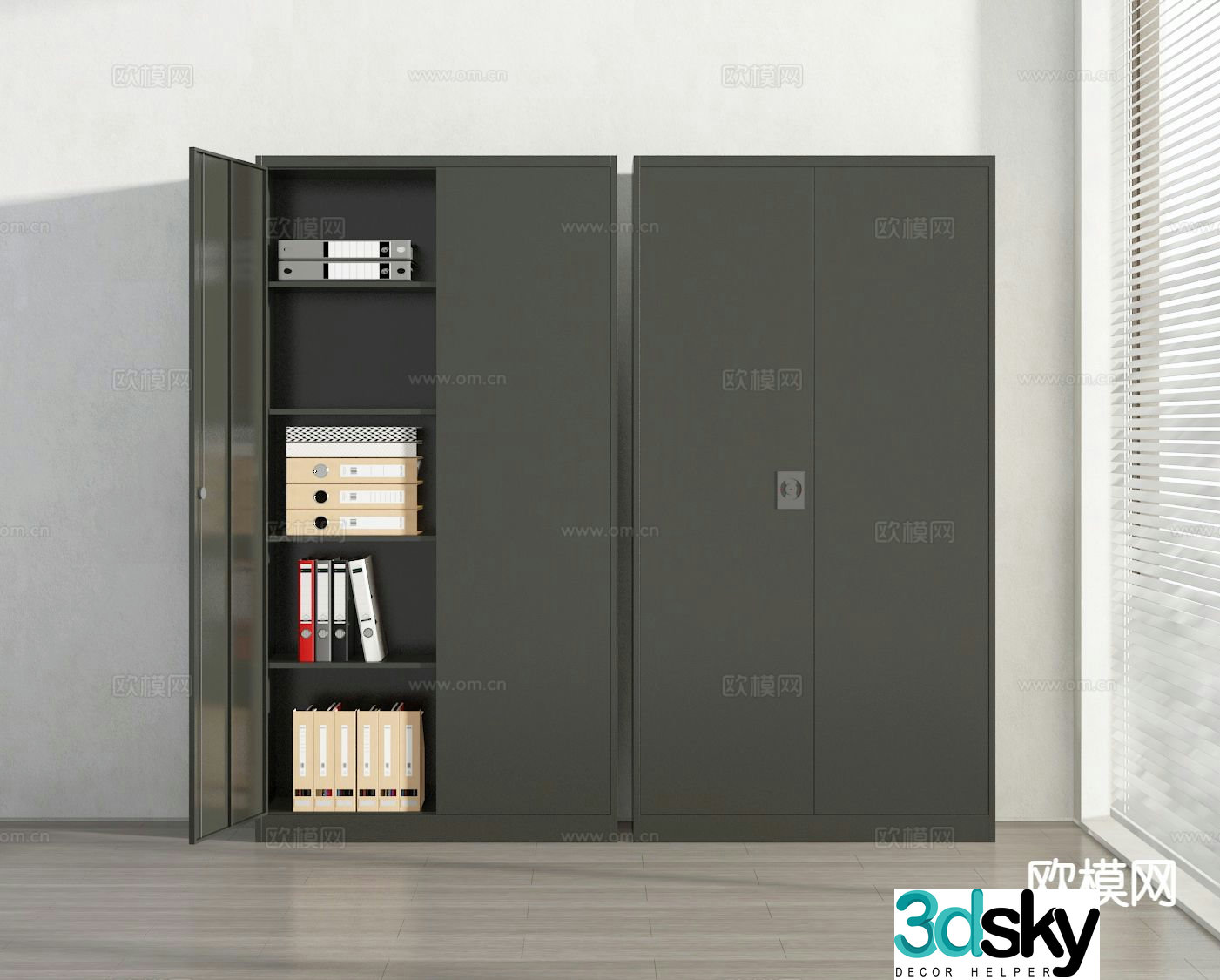 Modern filing cabinet filing cabinet 3d model