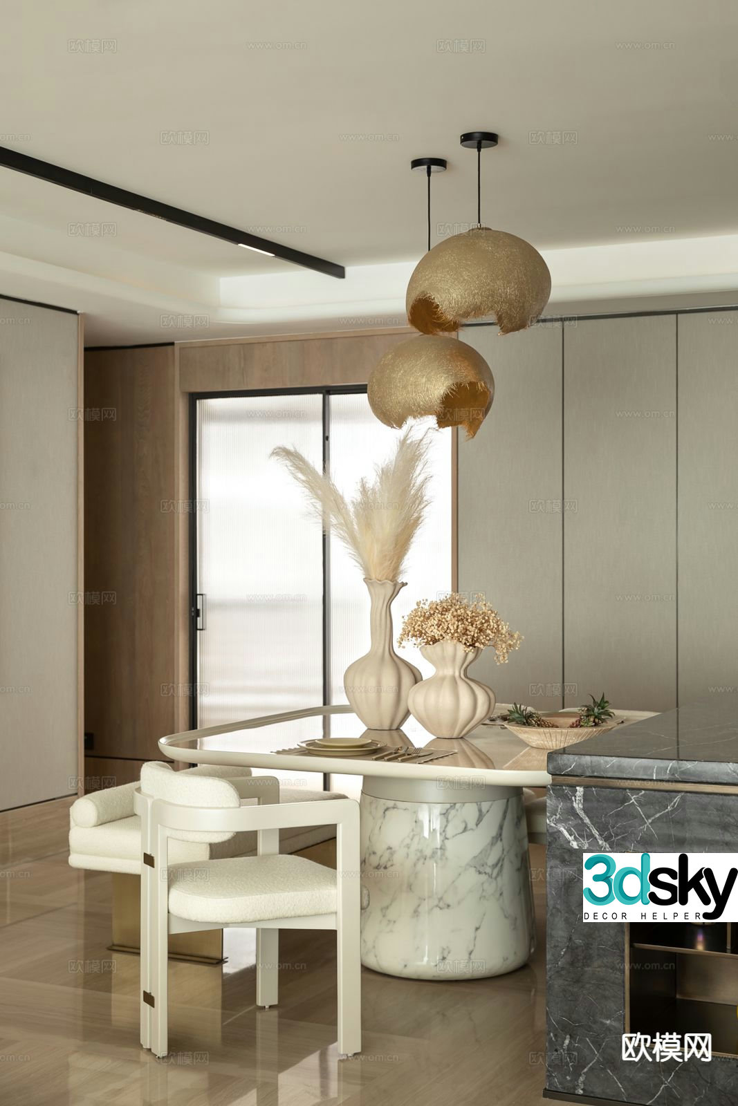 Modern restaurant 3d model