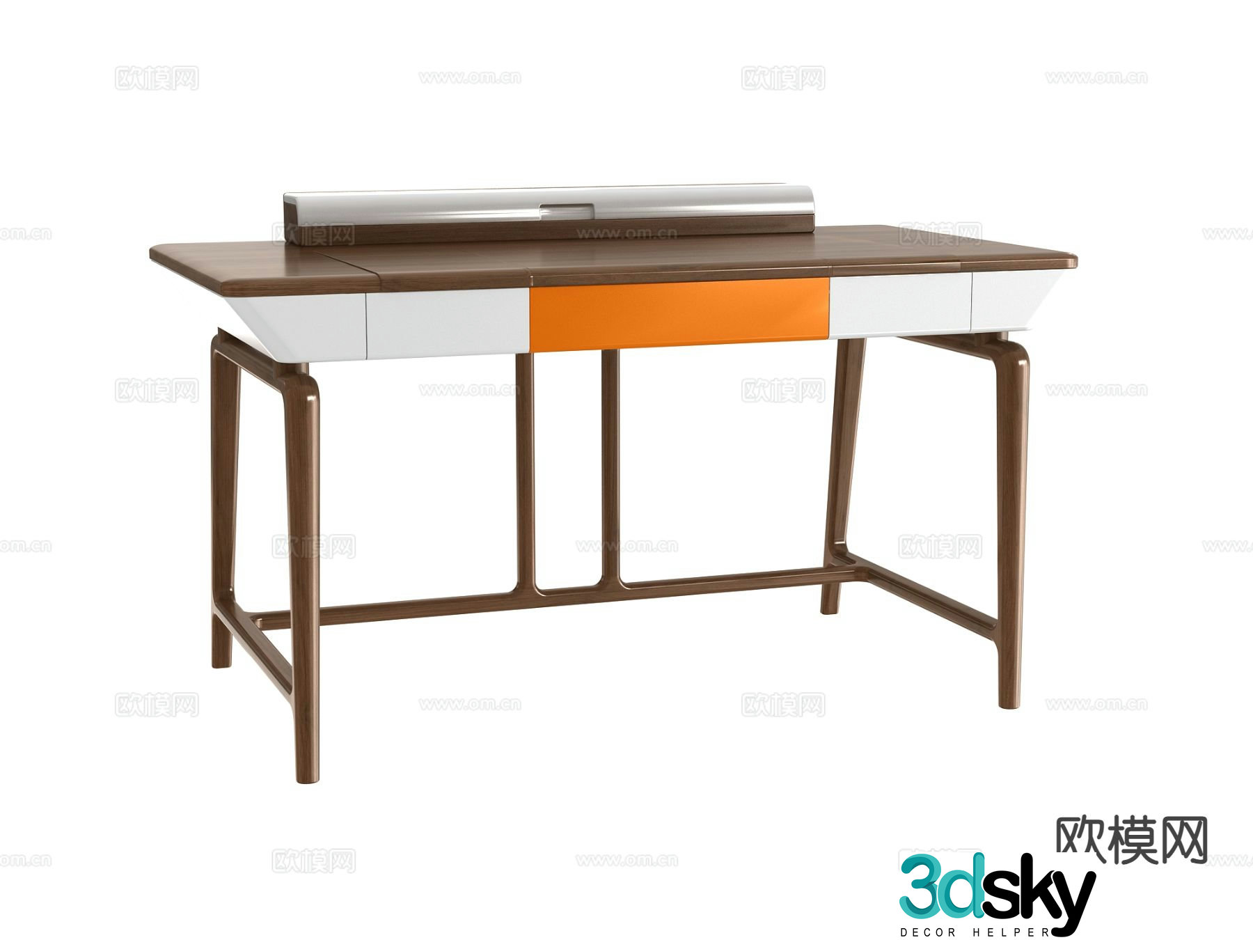 modern desk desk 3d model