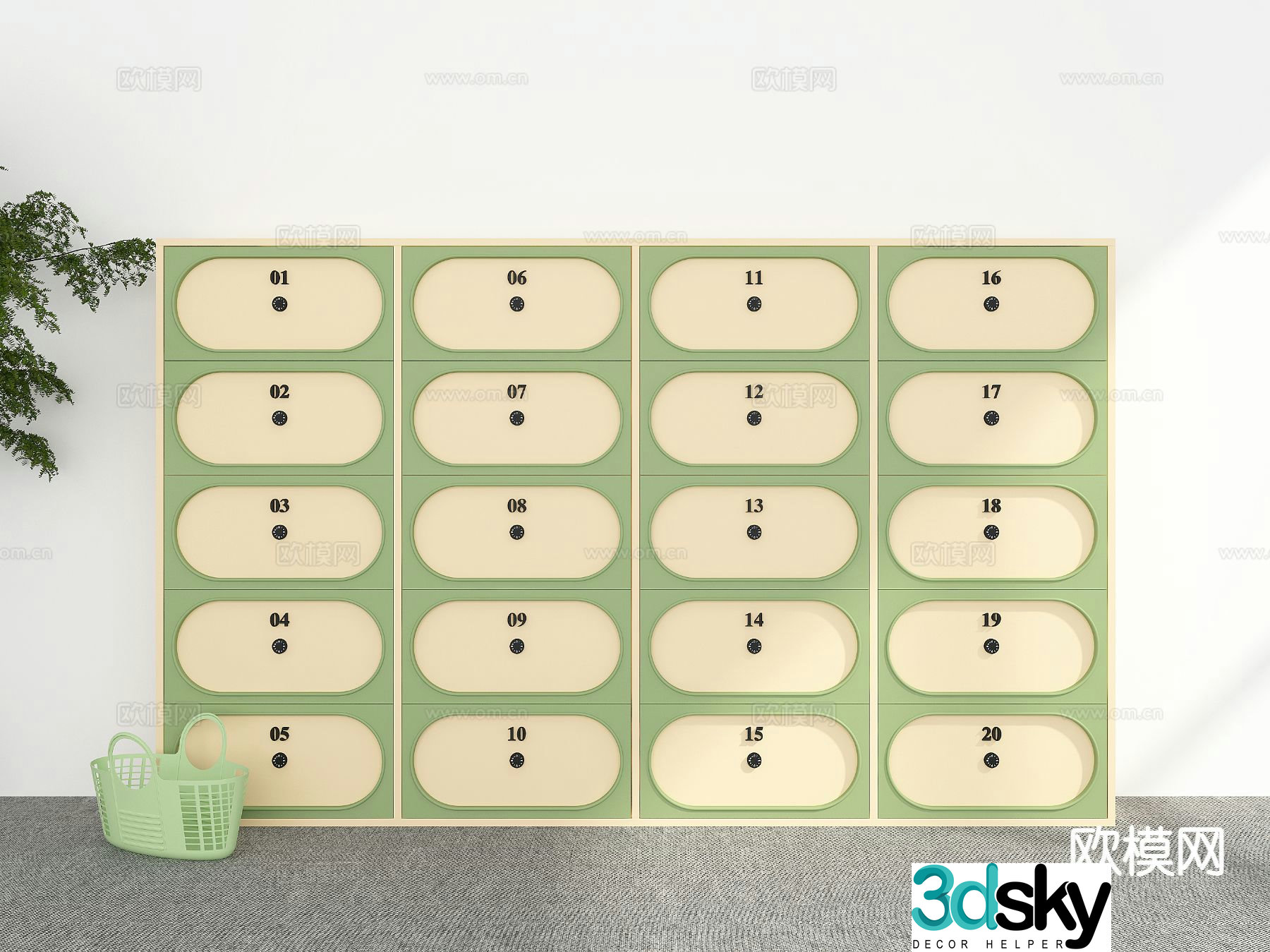Modern locker 3d model