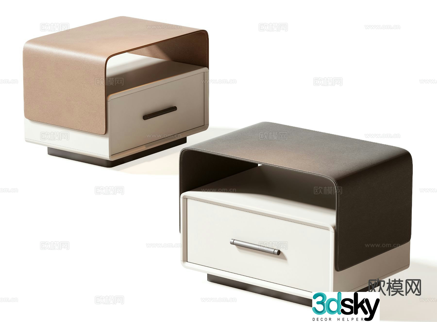 Modern bedside table 3d model