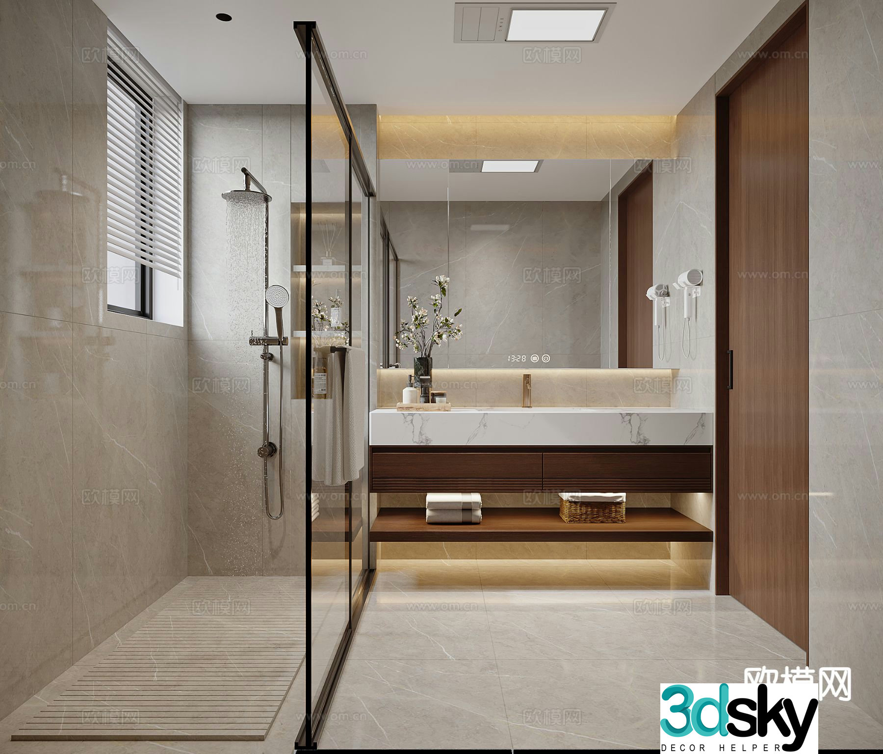 Modern bathroom bathroom 3d model