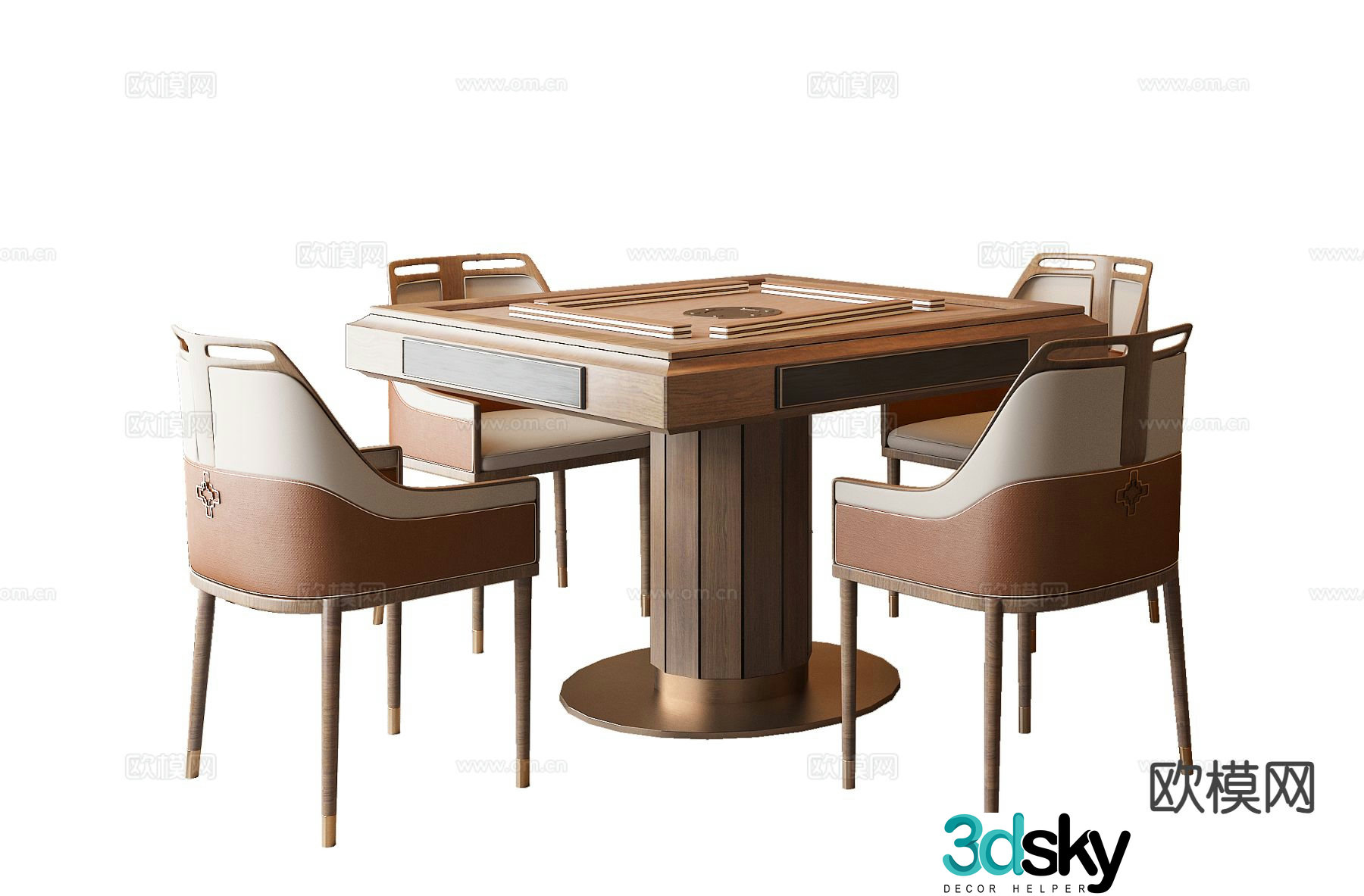 New Chinese style mahjong table 3d model