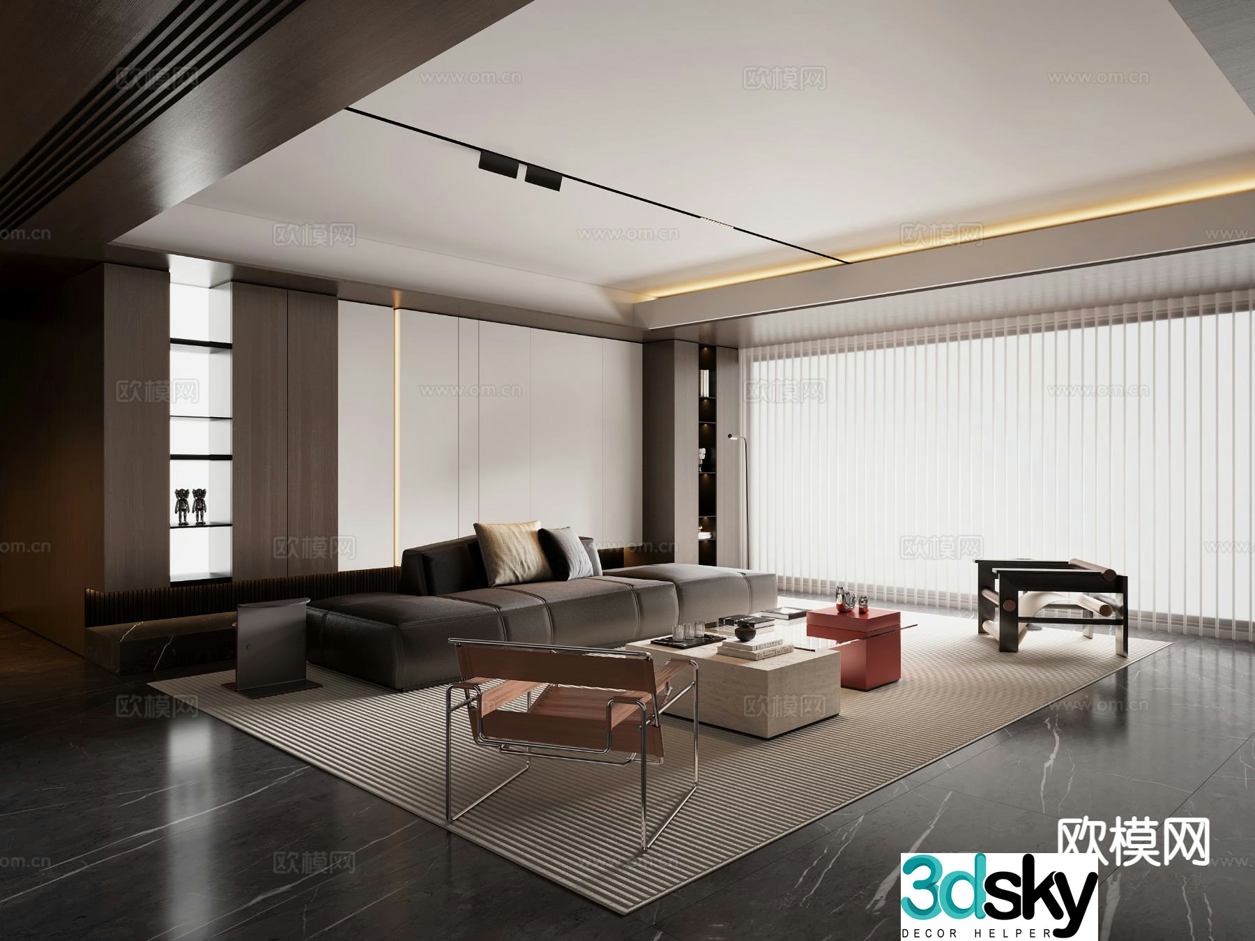Italian living room 3d model