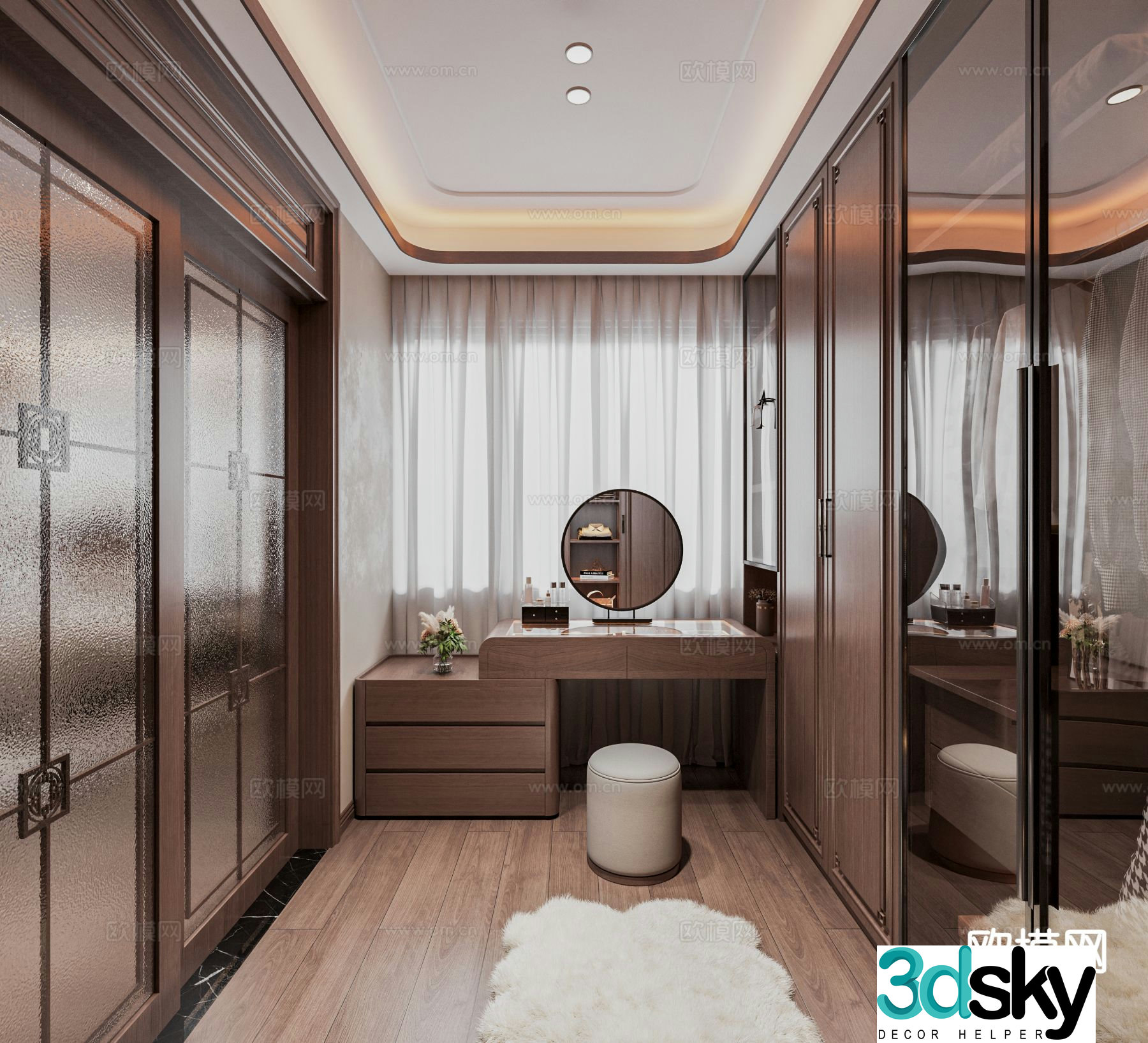 New Chinese style cloakroom 3D model