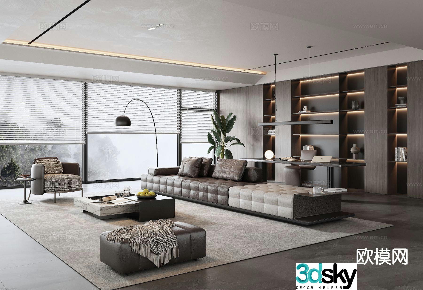 Italian living room 3d model