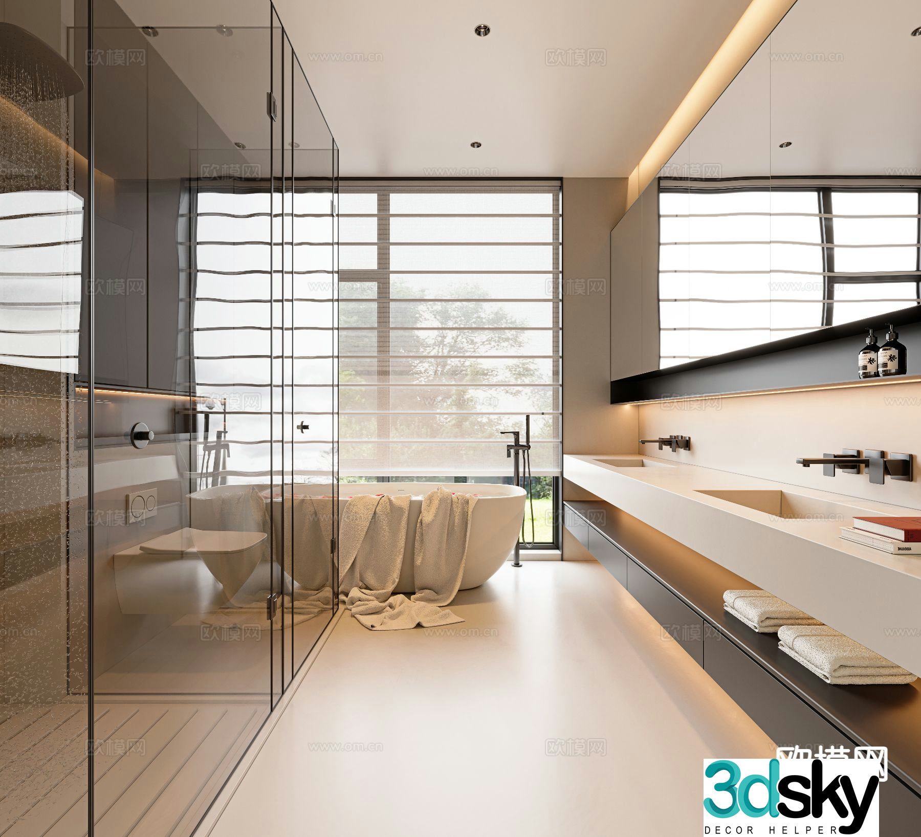 Modern bathroom 3d model