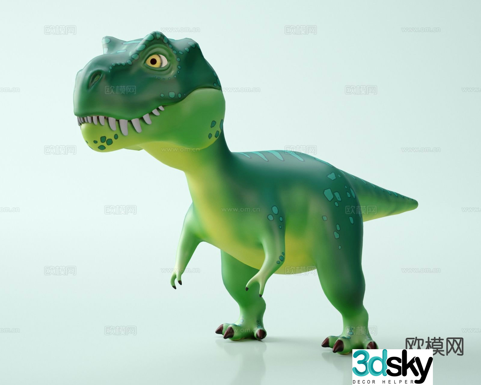 Dinosaur Tyrannosaurus rex small dinosaur Q version dinosaur dinosaur figure toy 3d model