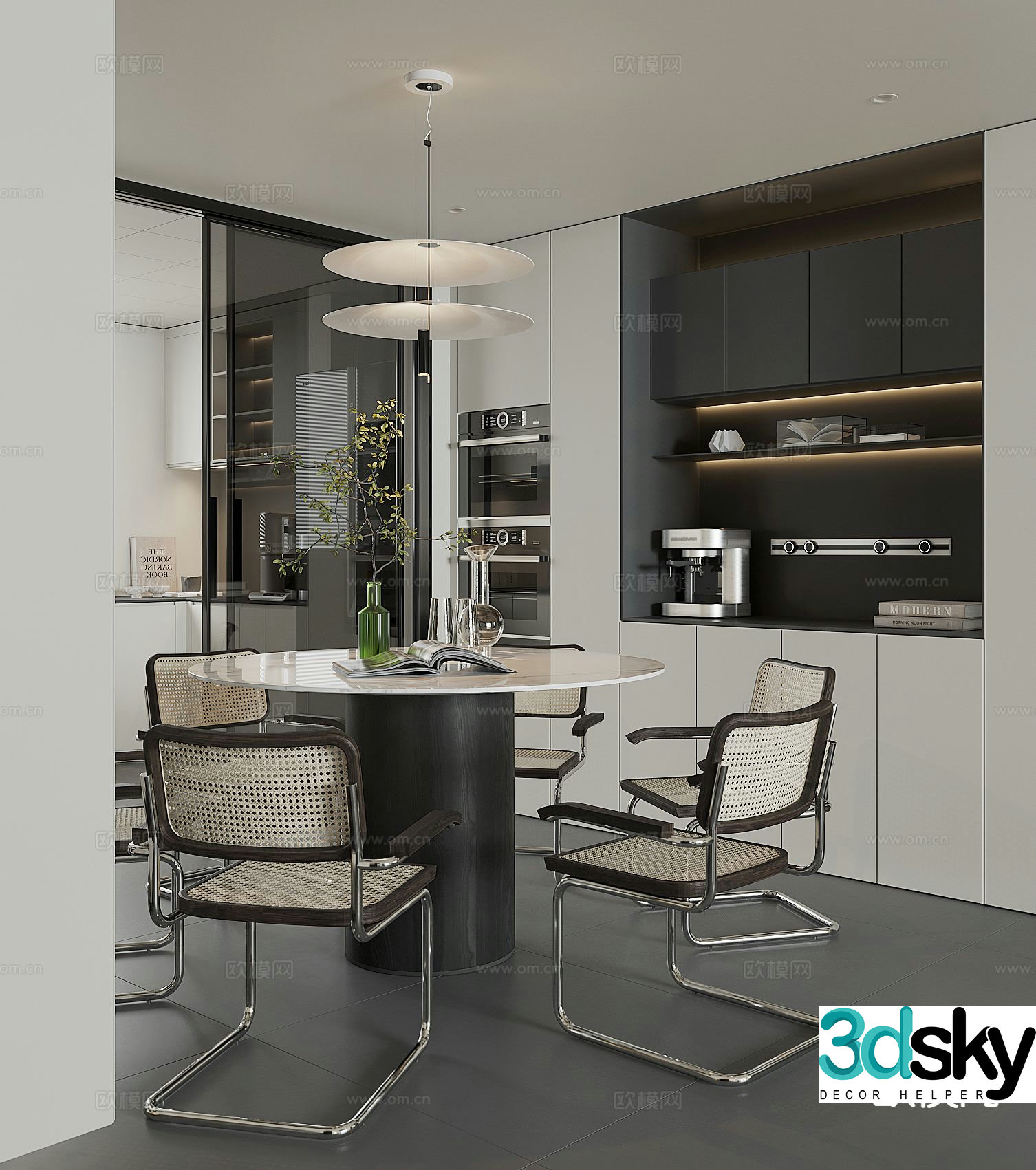 Modern restaurant 3d model