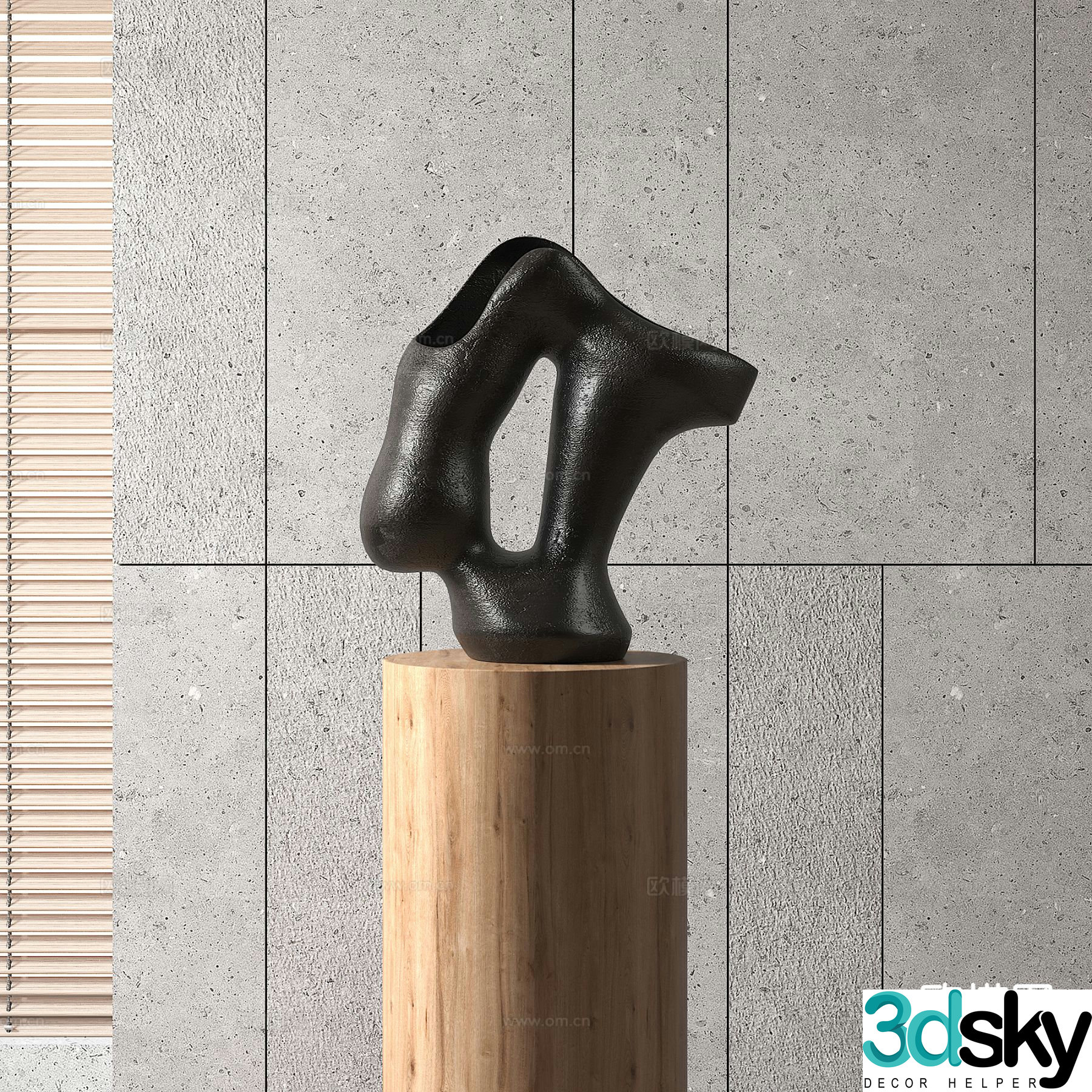 Modern art abstract sculpture ornament 3d model