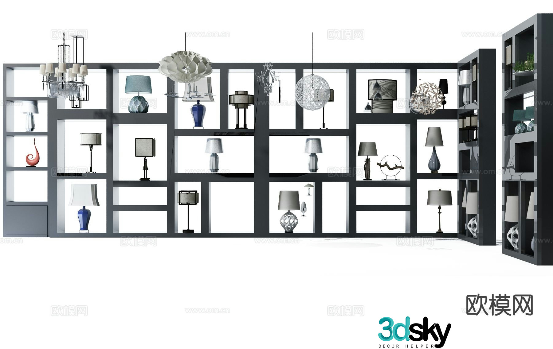 Modern desk lamp 3d model
