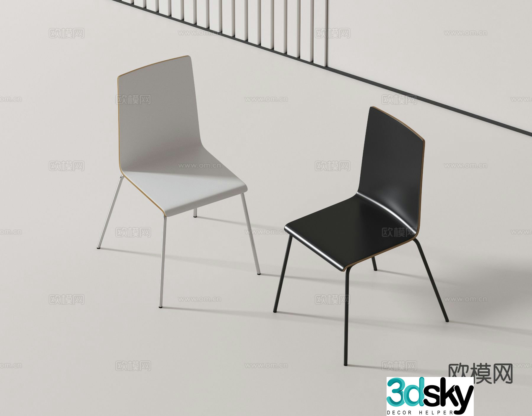 Modern chair single chair 3d model