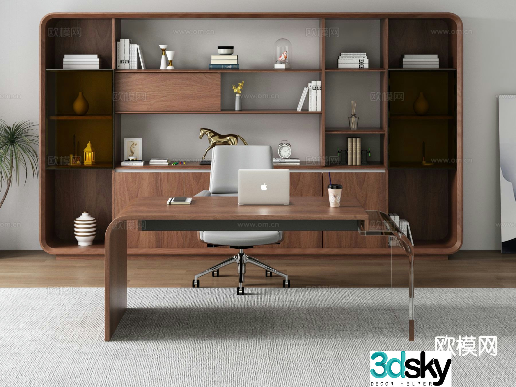 Modern desk 3d model