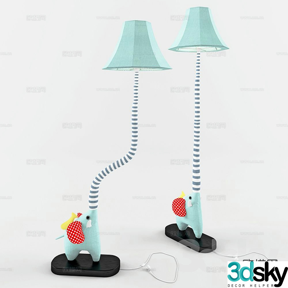 Modern cartoon desk lamp animal desk lamp 3d model