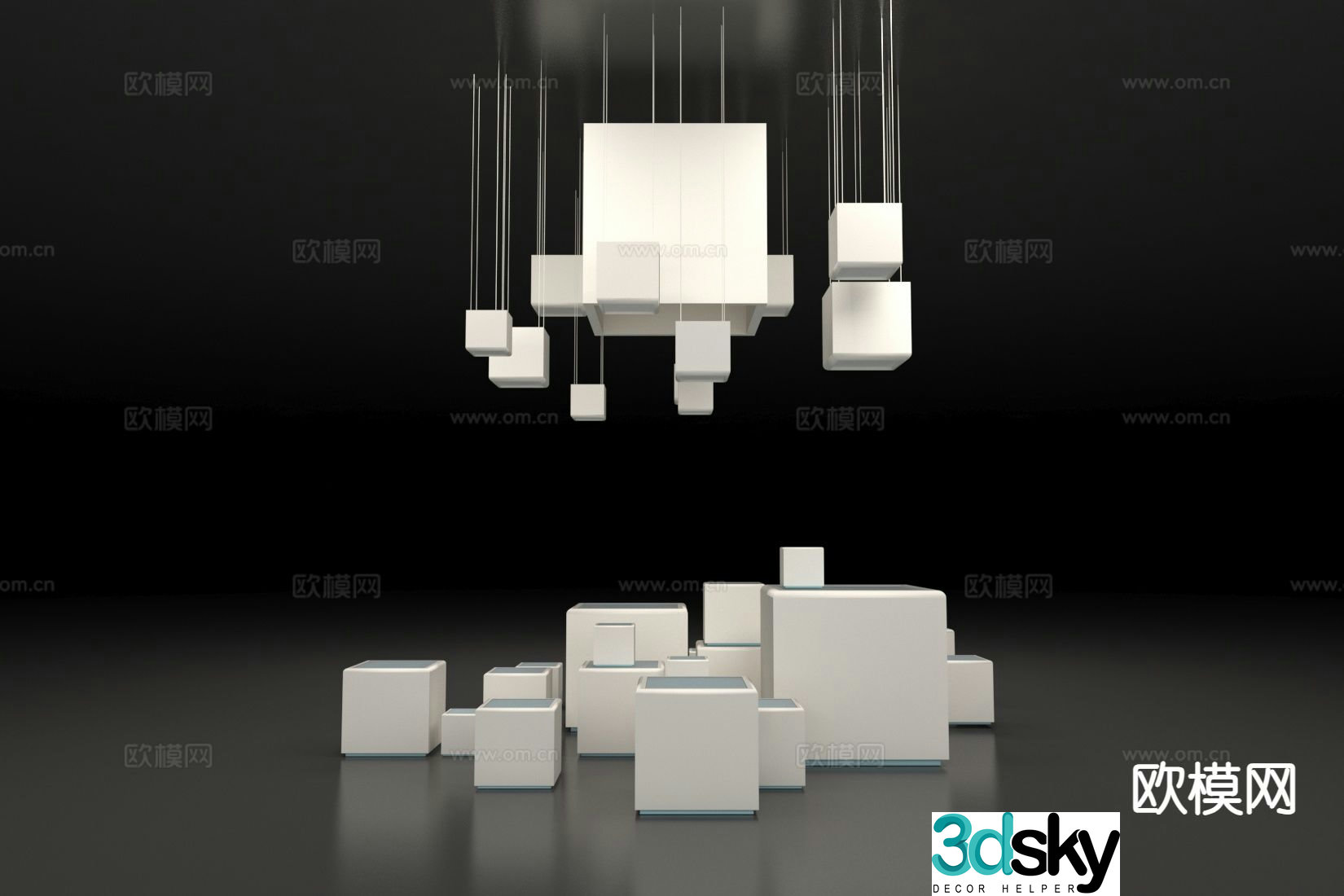 Modern showcase container 3d model