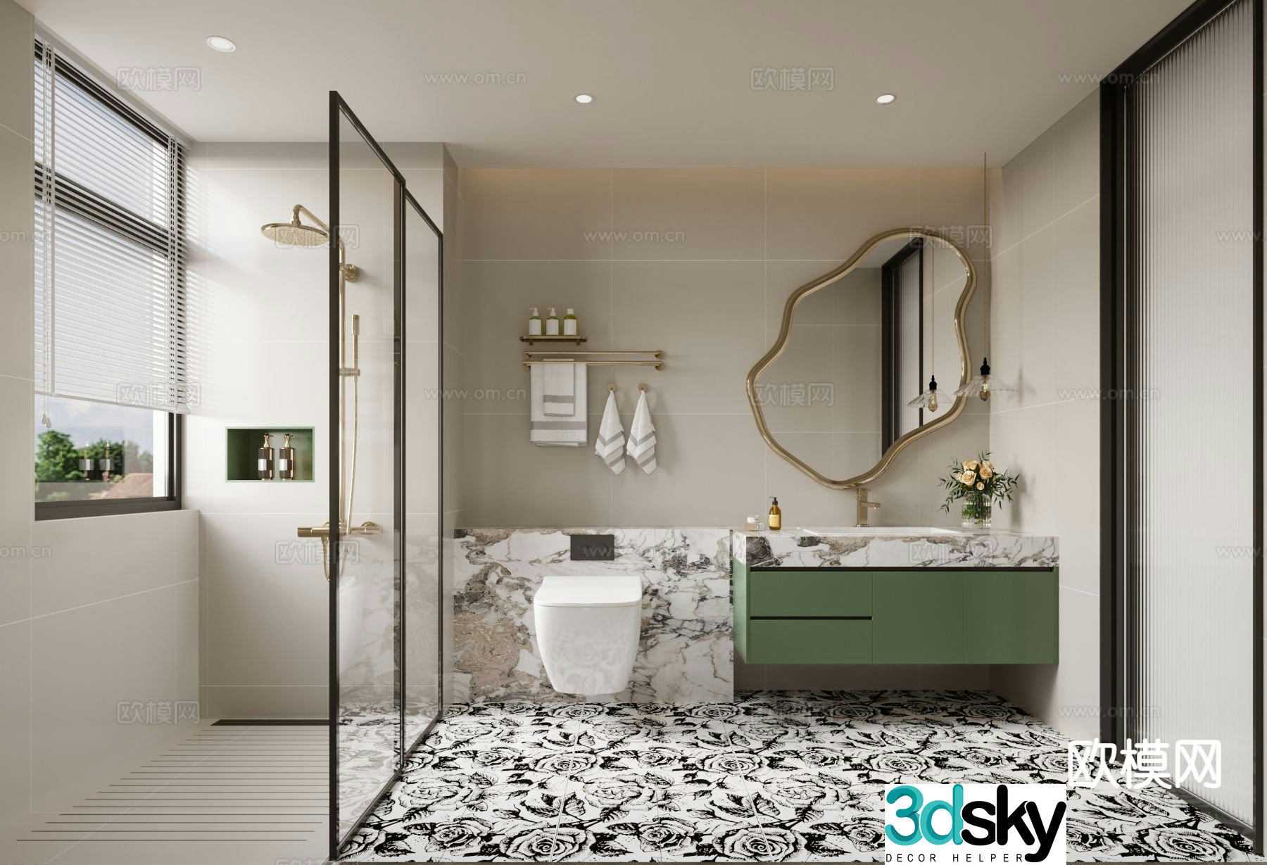 French bathroom 3d model