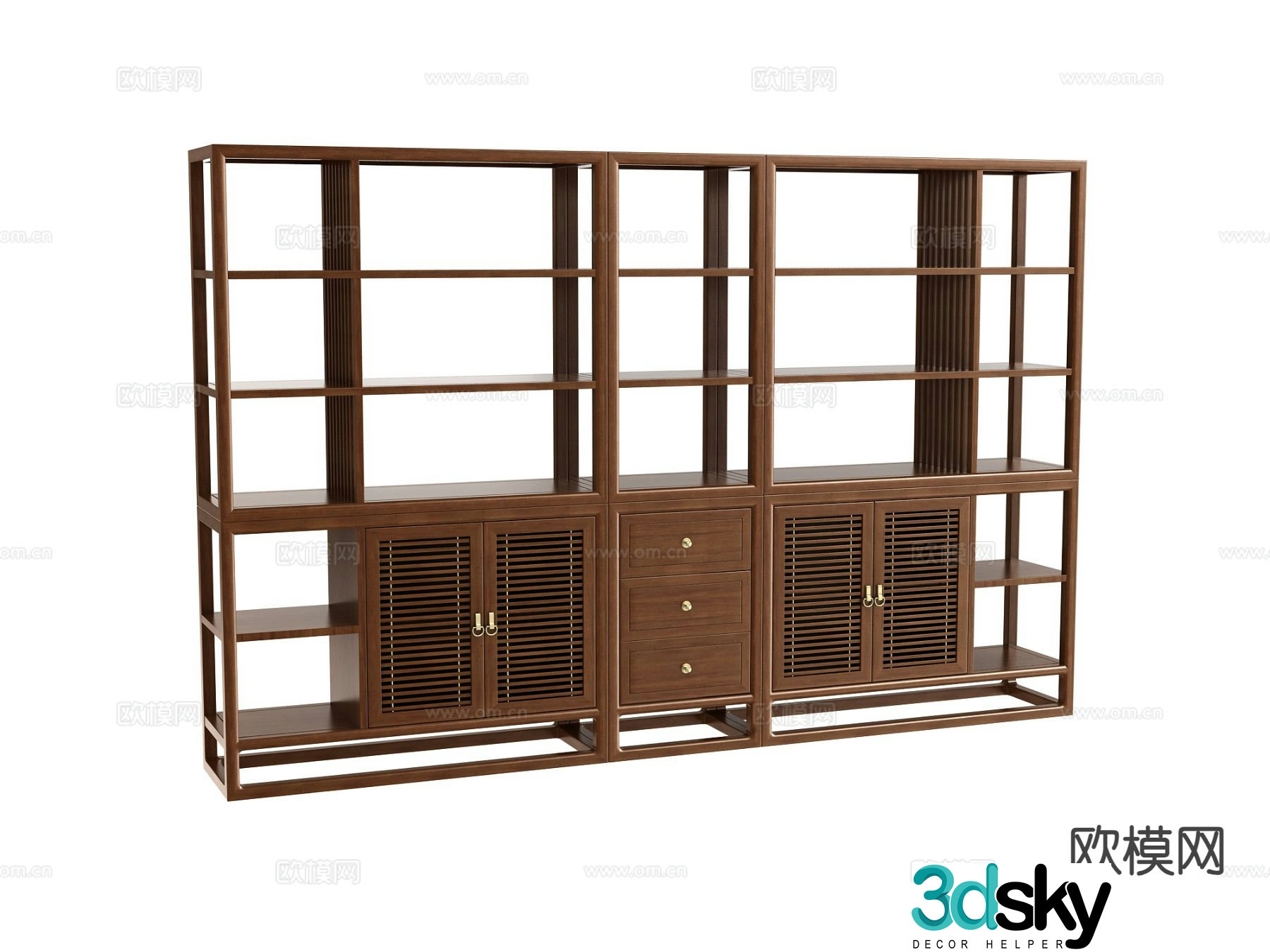 Bookcase shelf 3d model