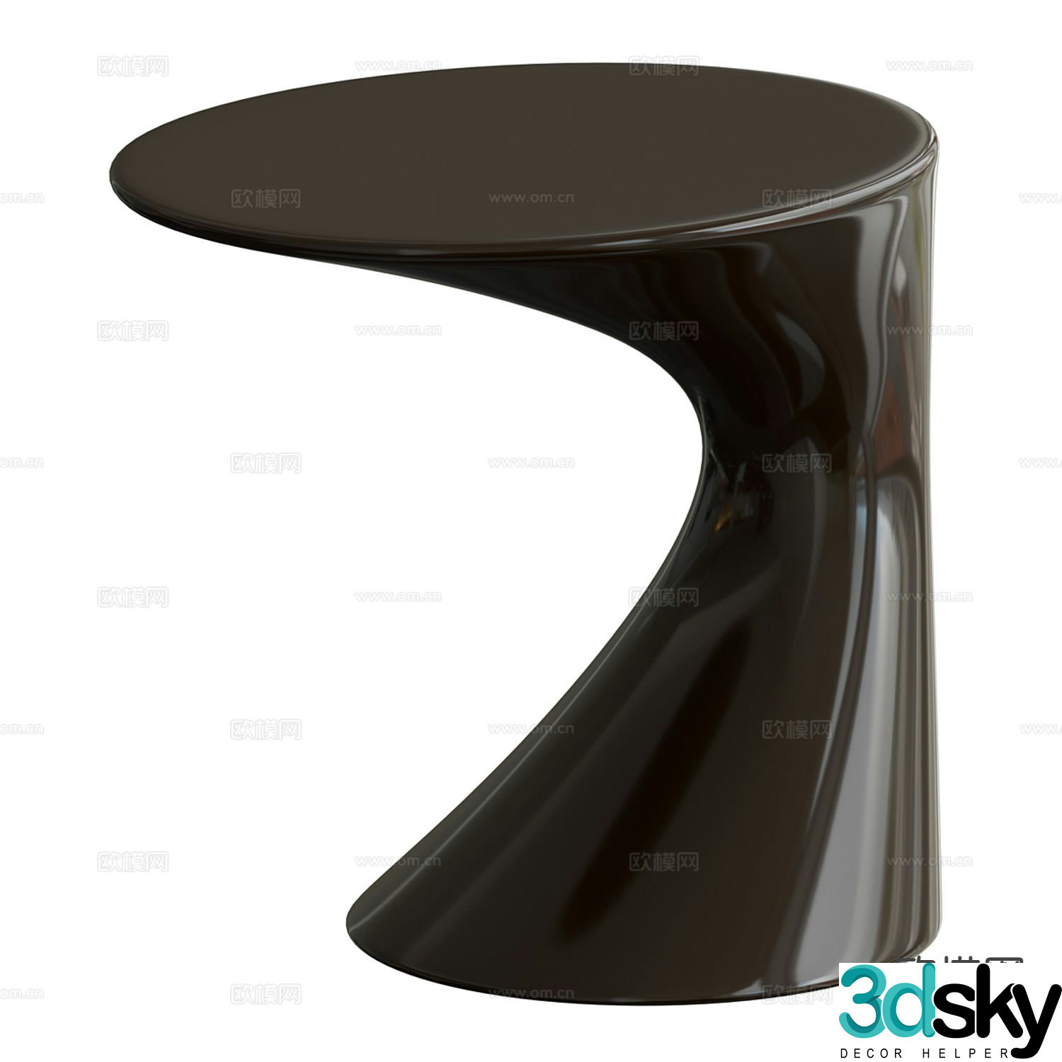 Todd round table side table 3d model