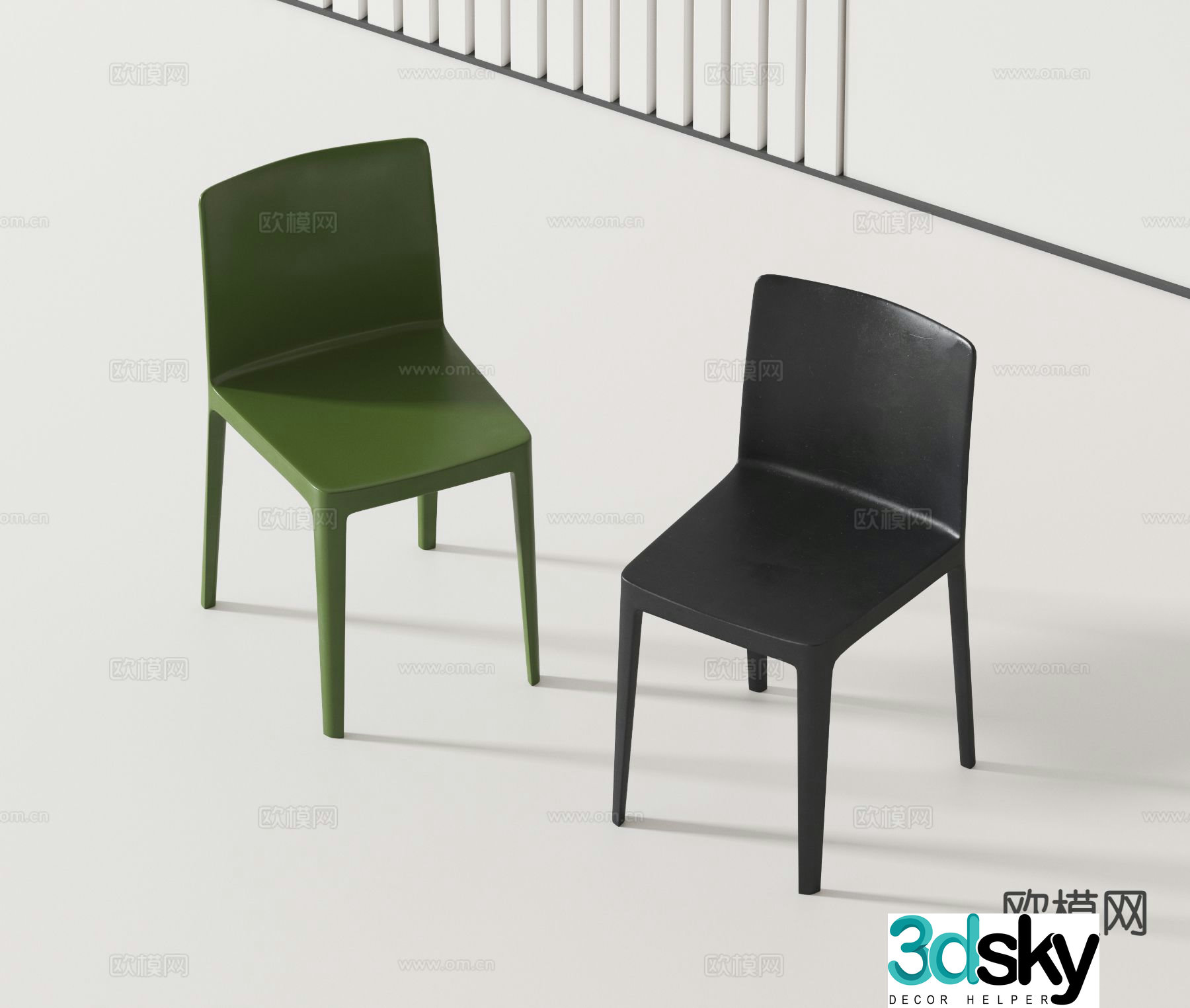 Modern single chair 3d model