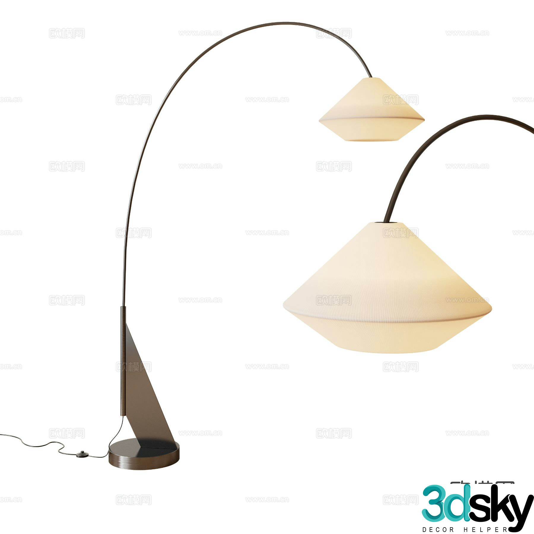 Arc floor lamp 3d model