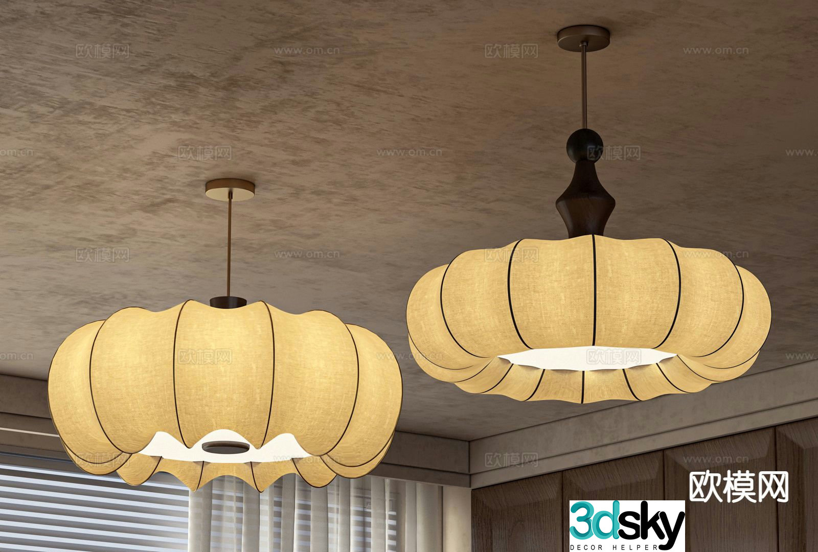 Medieval style chandelier 3d model