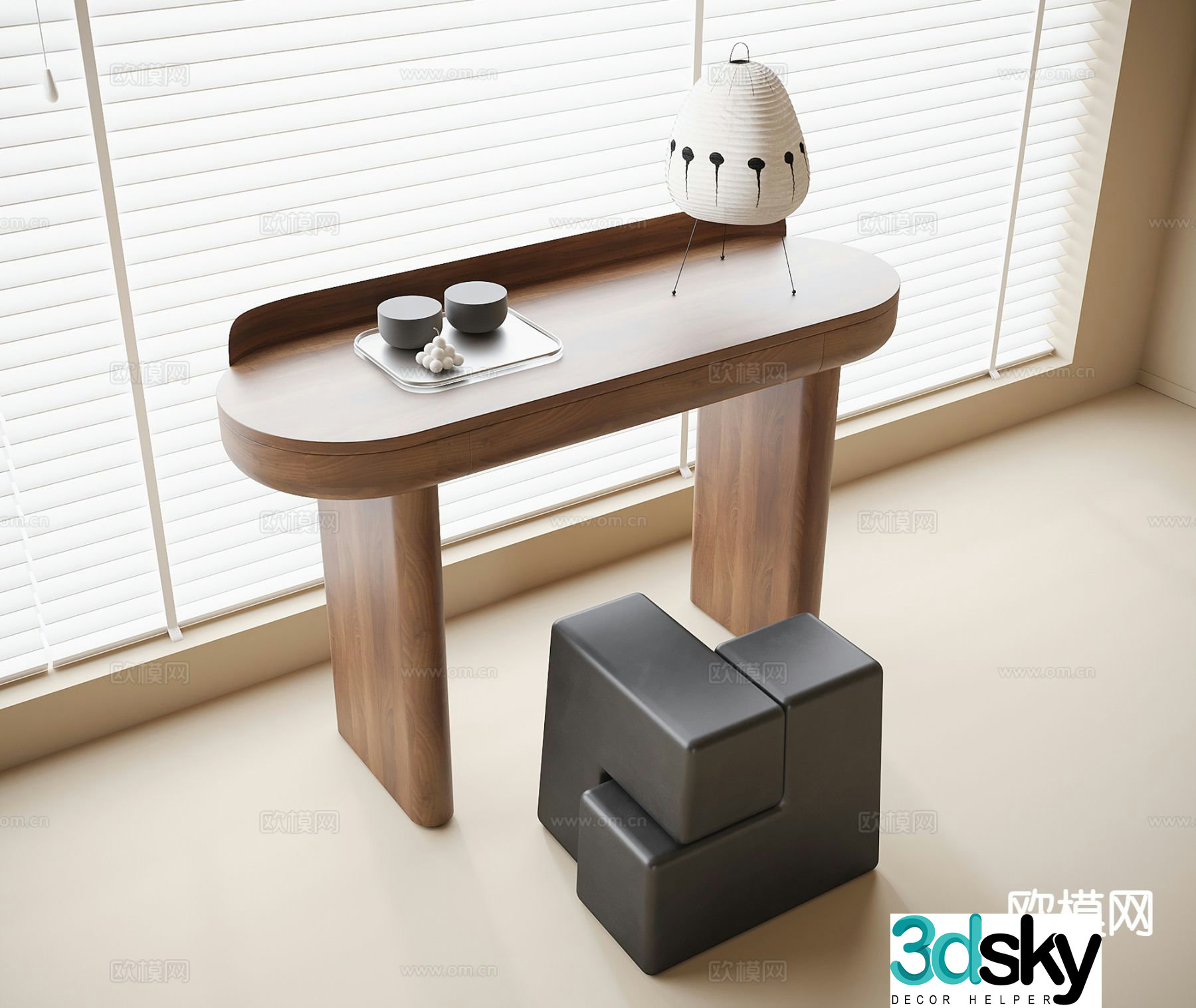 Modern dressing table dressing table 3d model