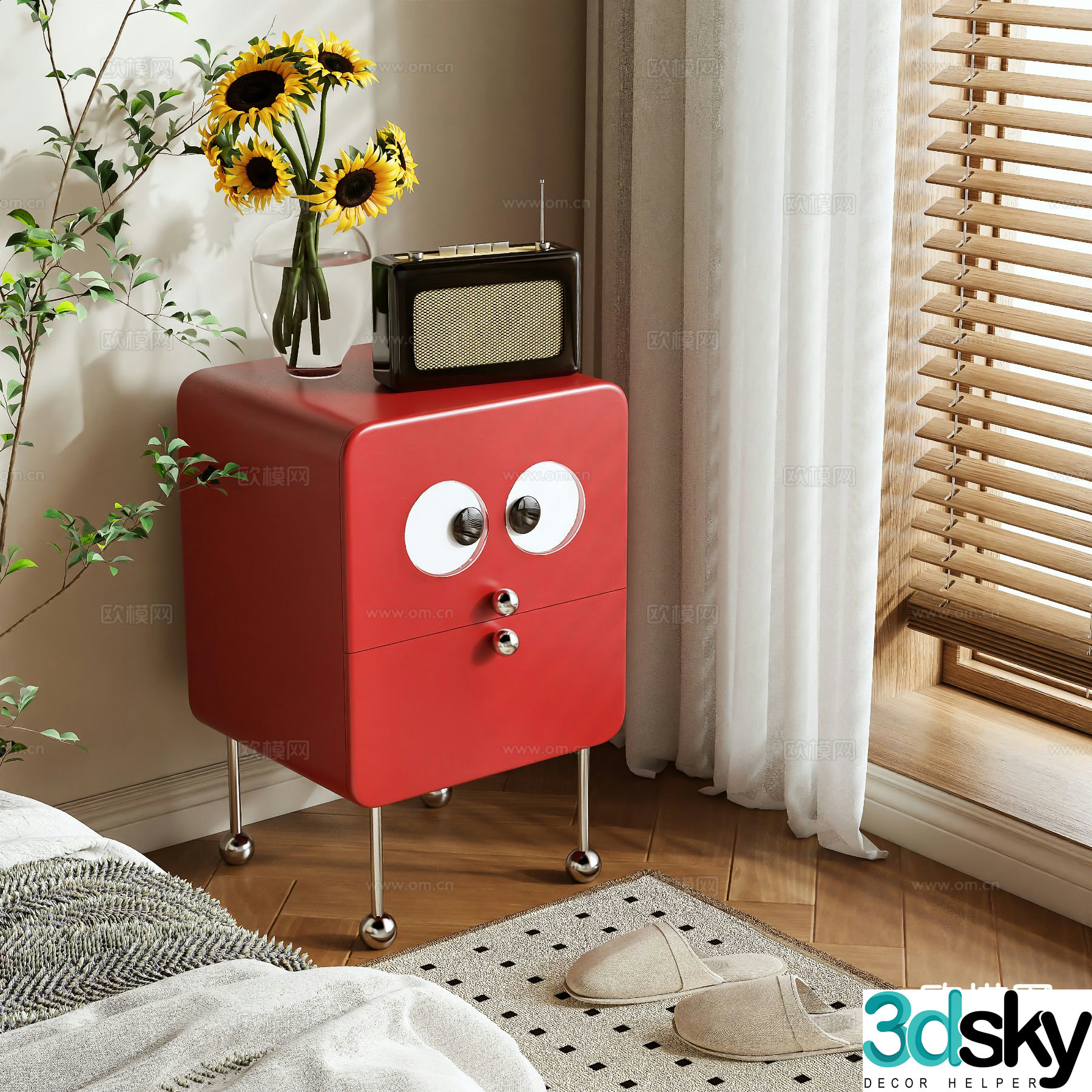 bedside table 3d model