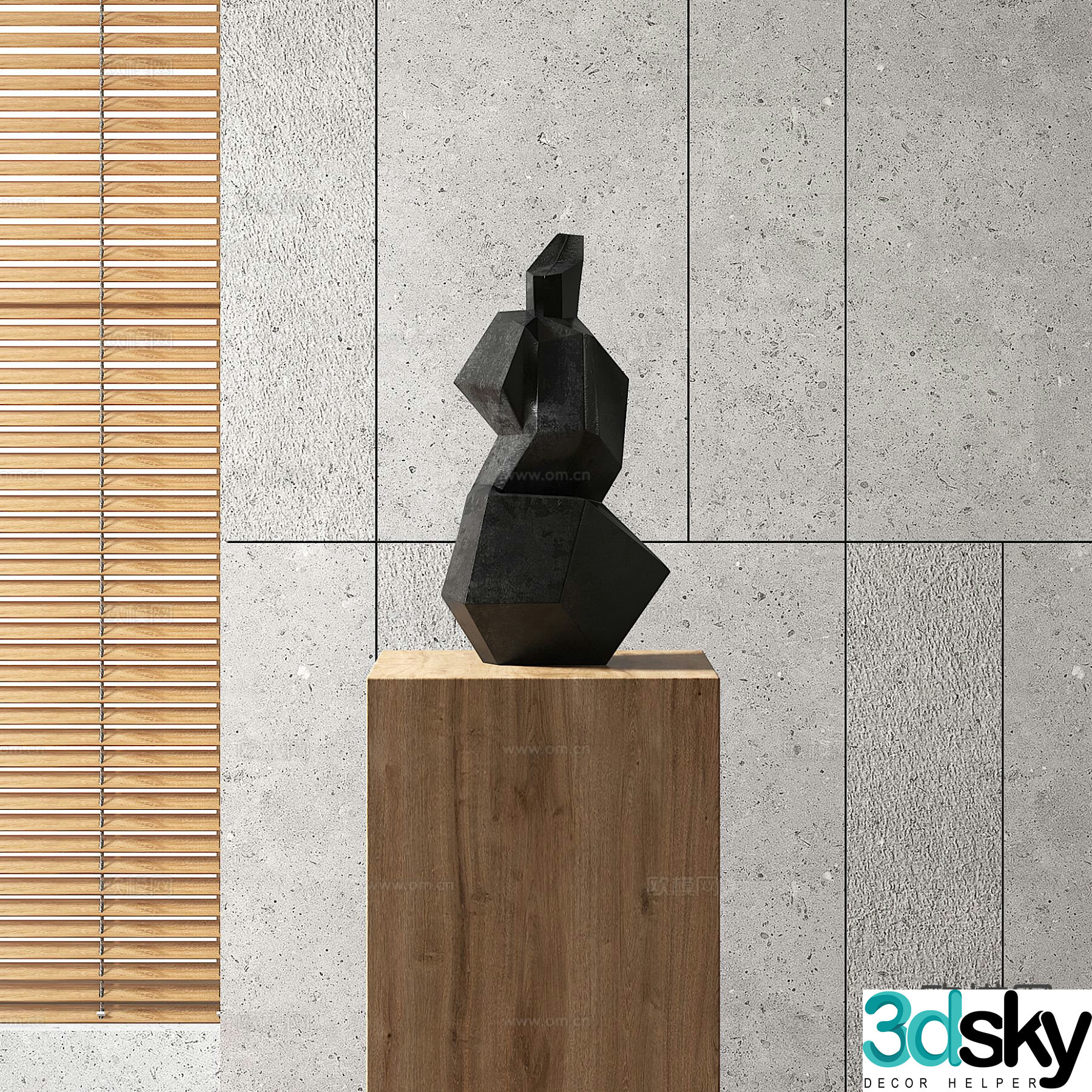 Modern abstract figure sculpture 3d model