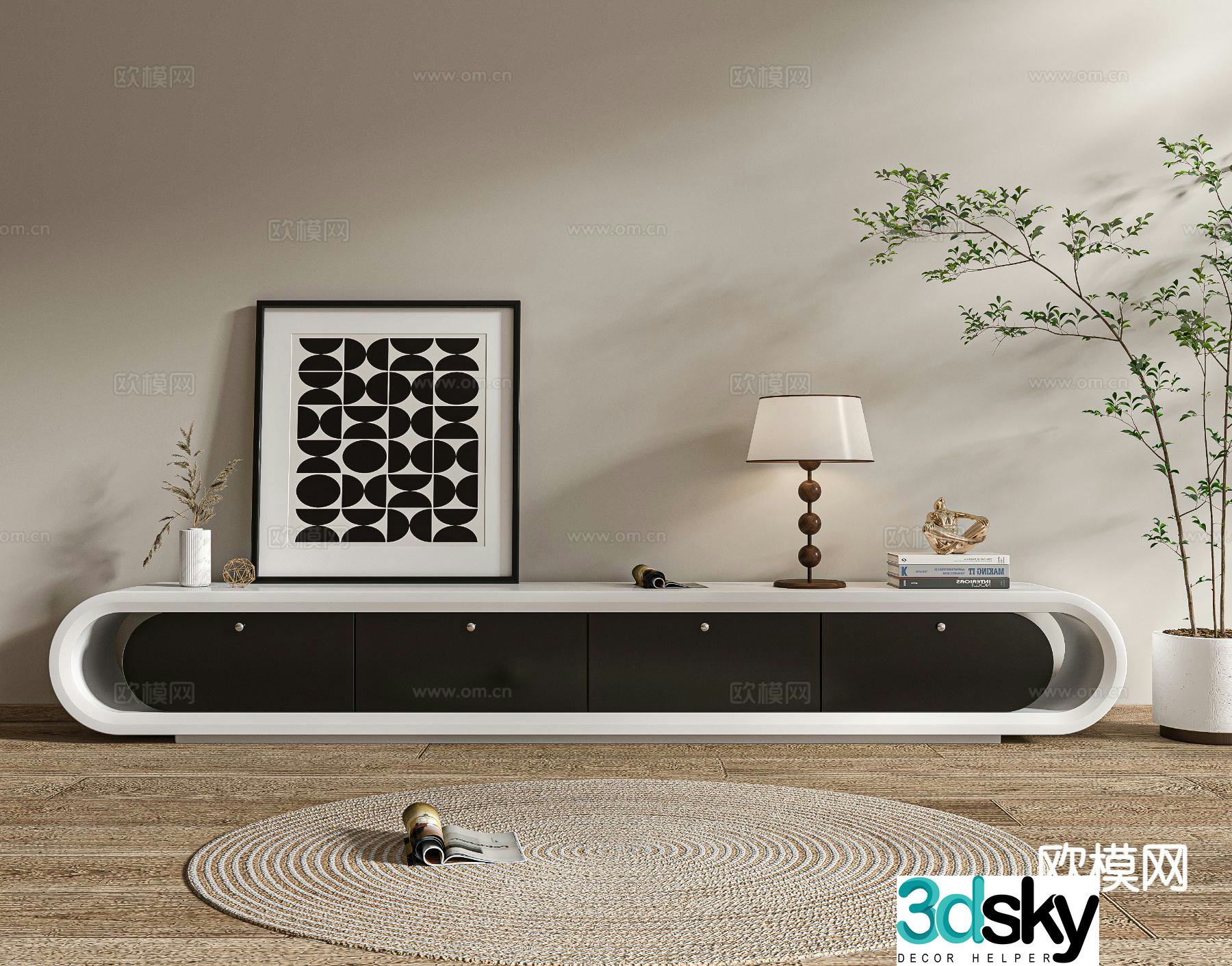 Modern TV cabinet 3d model
