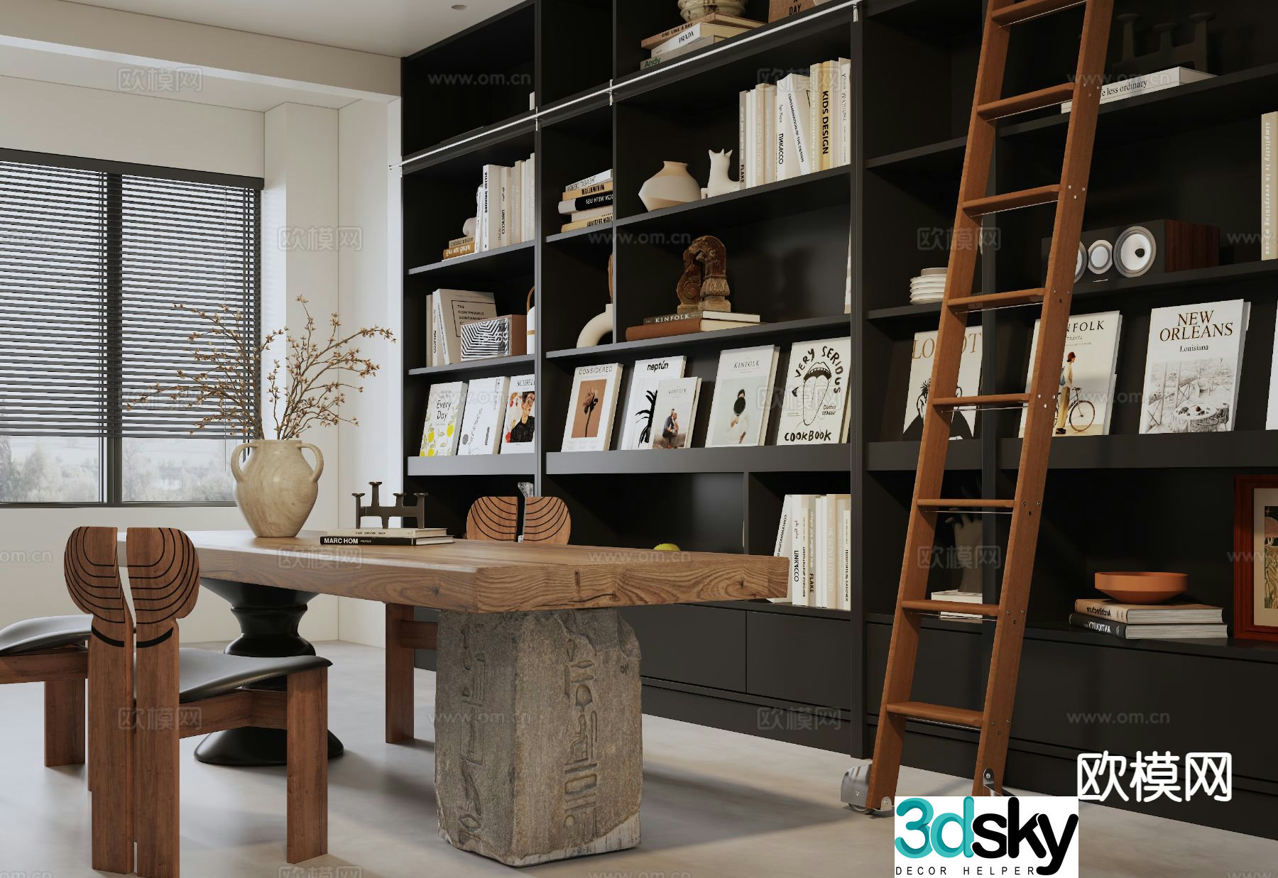 Medieval style desk 3d model