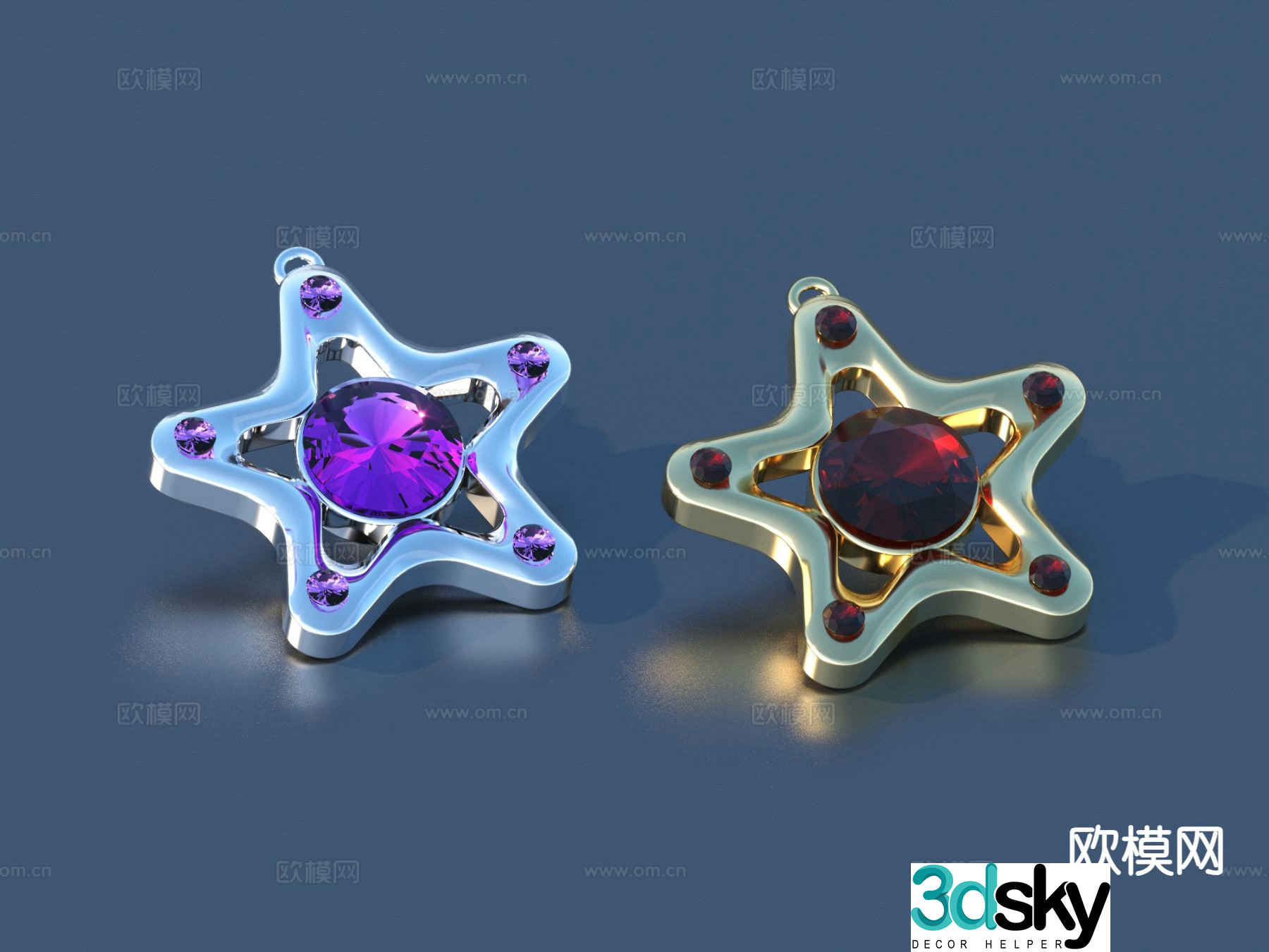jewelry earrings pendant pendant 3d model