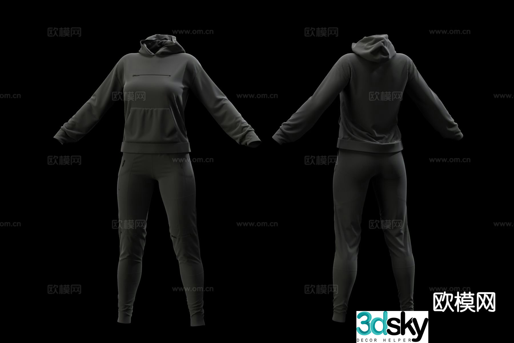 clothes apparel sportswear women’s sportswear hoodie 3d model
