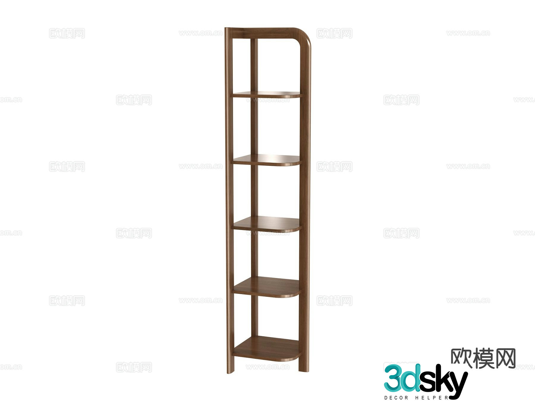 Storage rack corner cabinet bookshelf 3d model