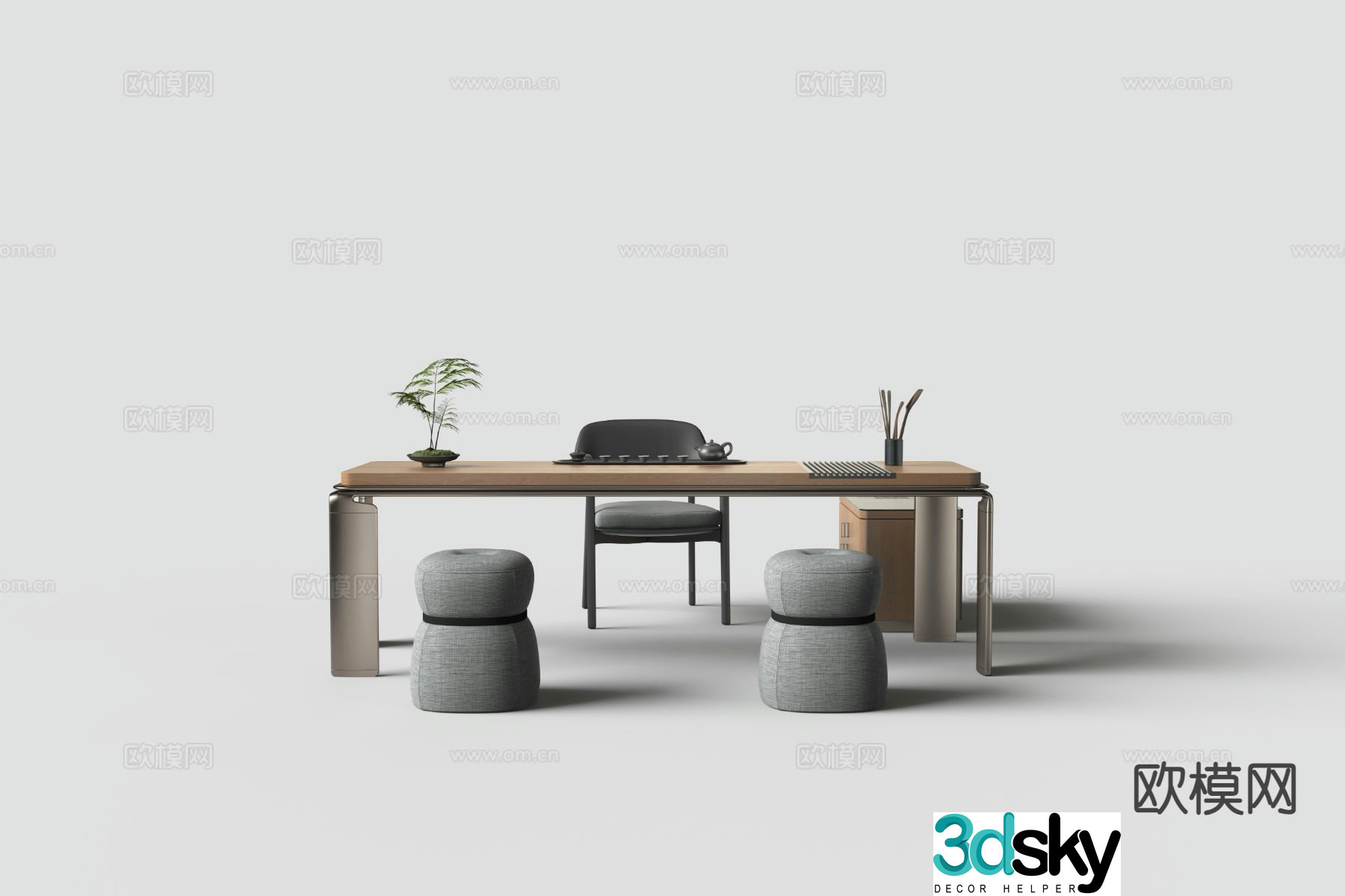 Modern tea table 3d model
