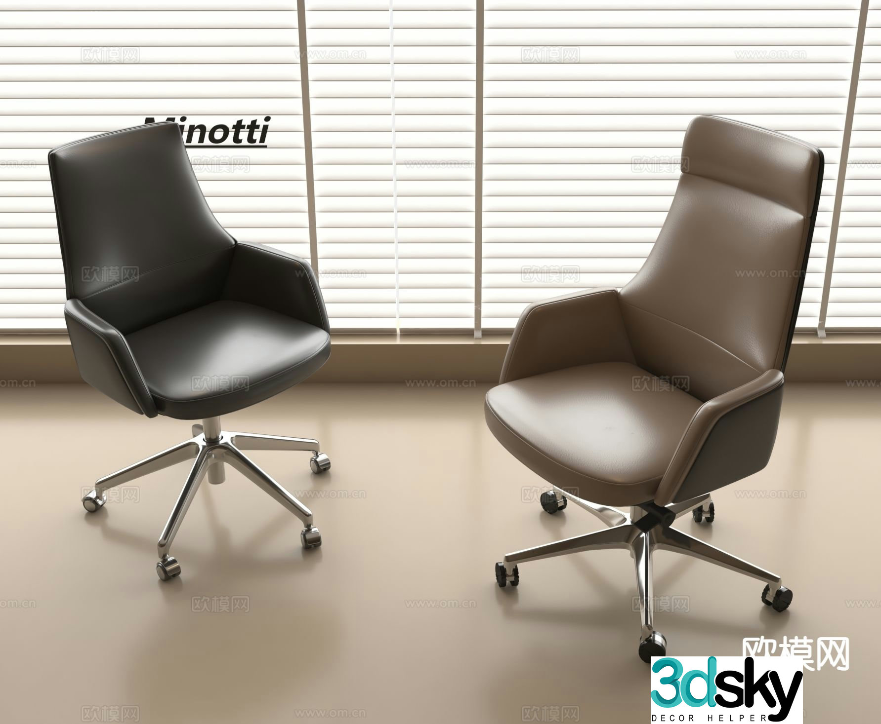 Office chair computer chair staff chair 3d model