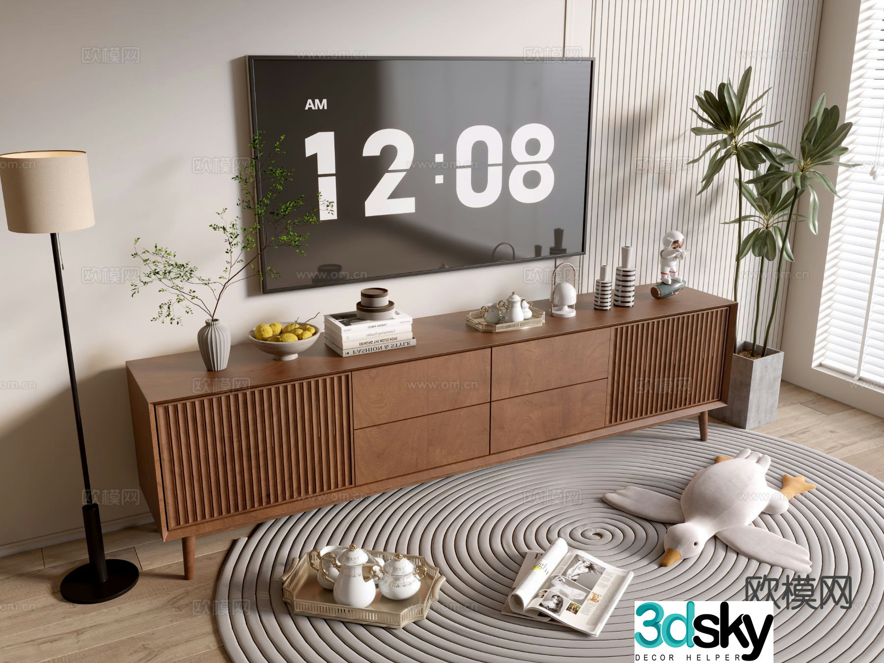 Wabi-sabi TV cabinet 3d model