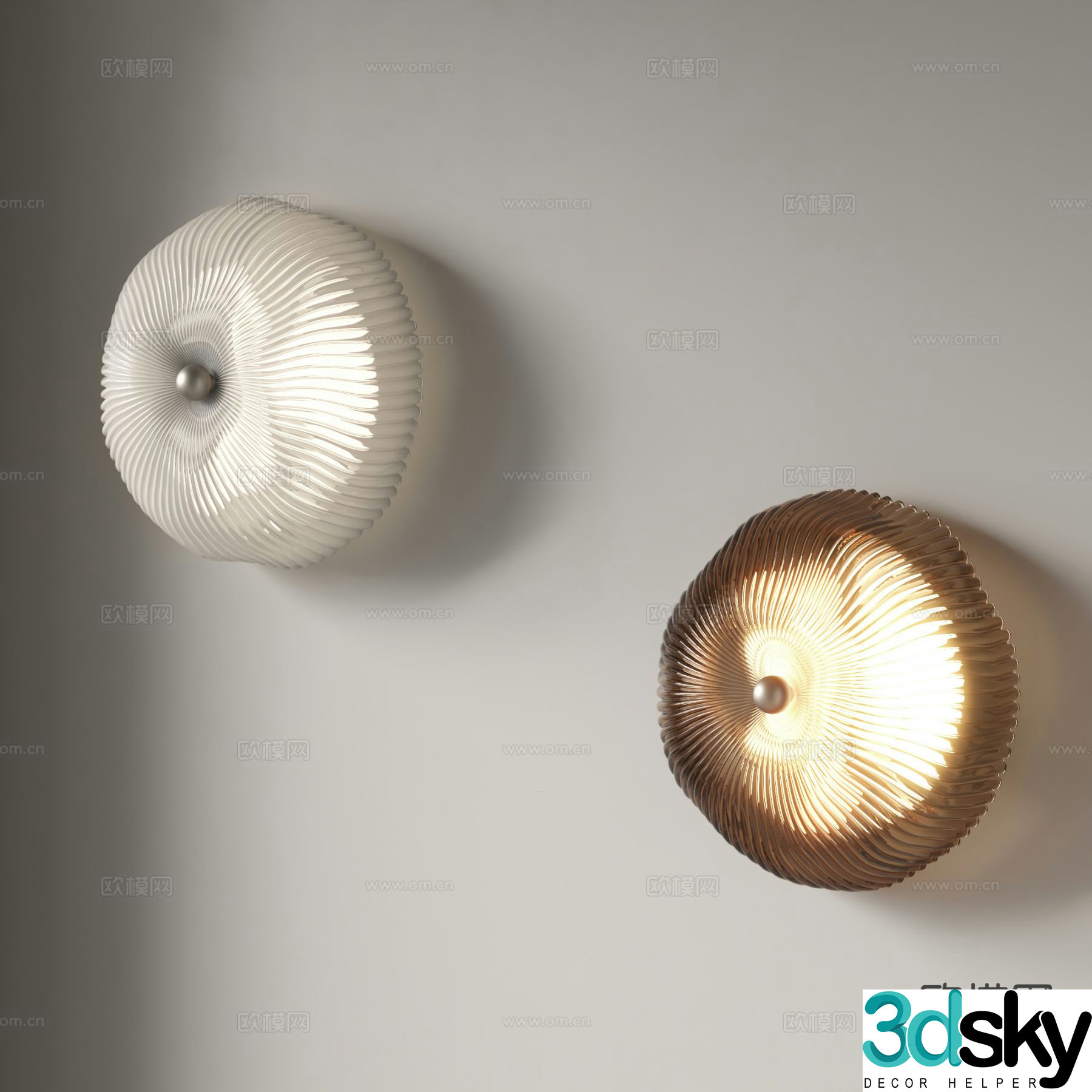 Modern wall light 3d model