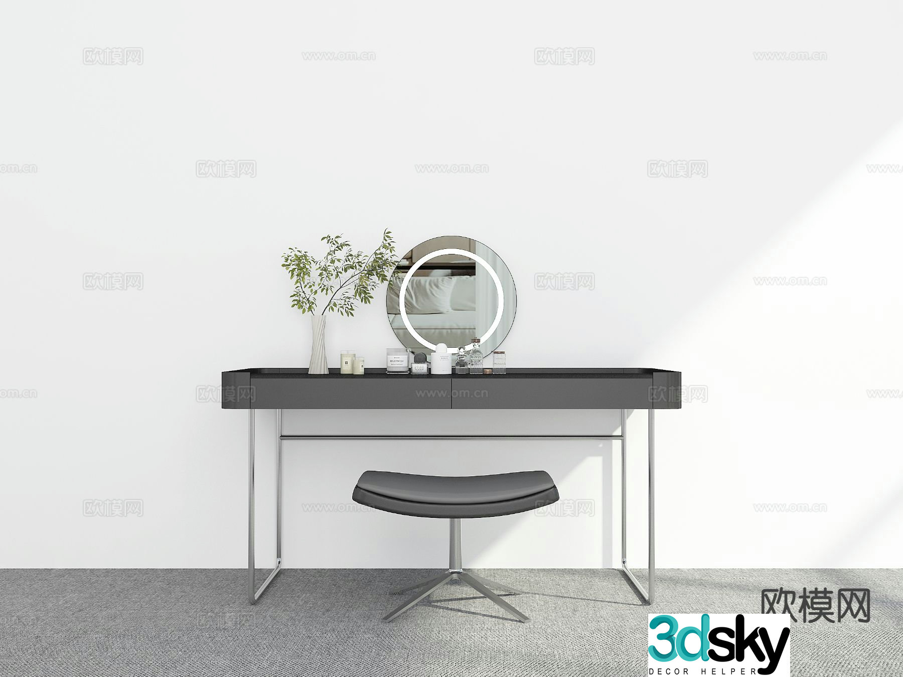 Modern dressing table 3d model