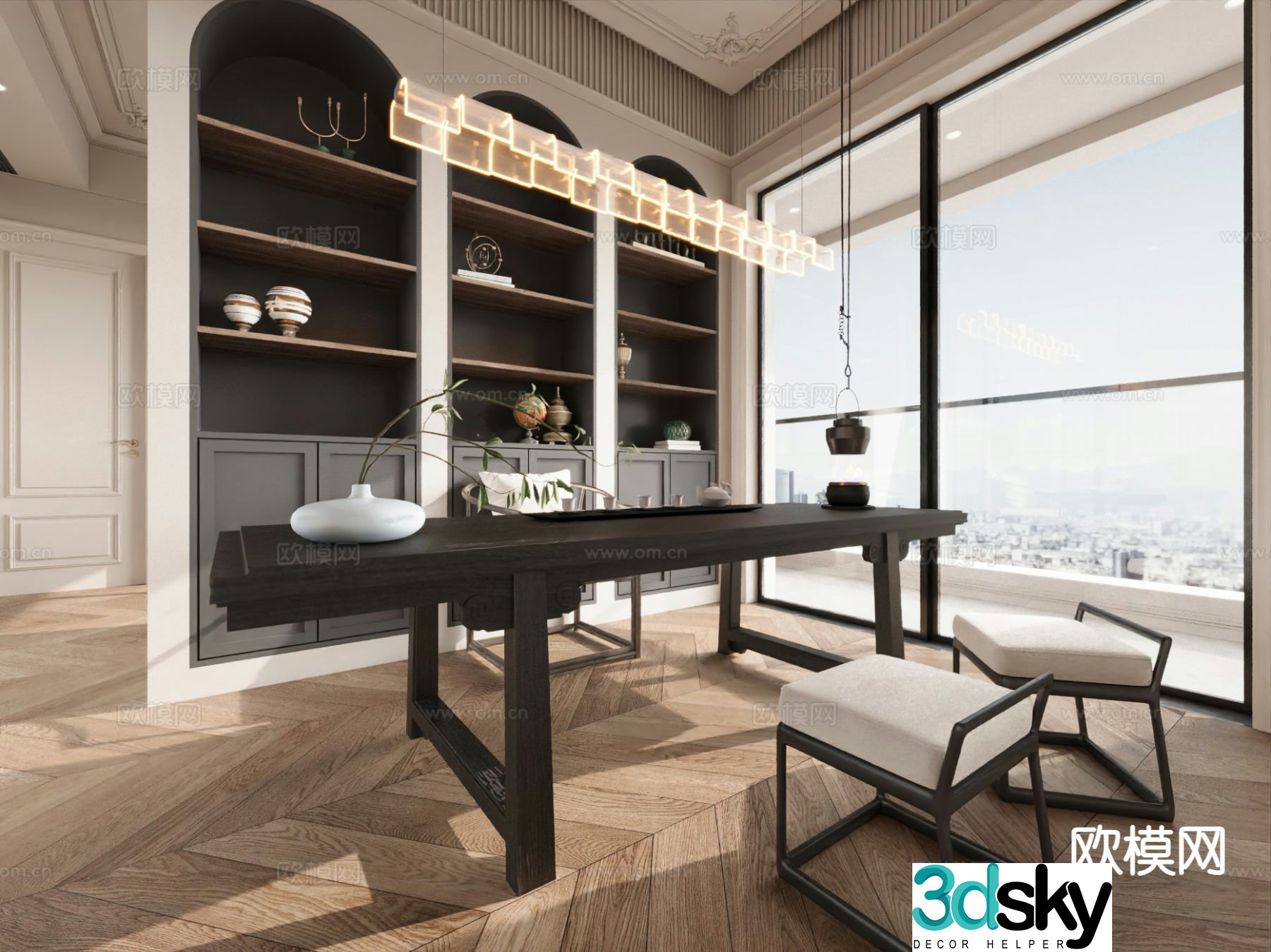 Modern tea room 3d model