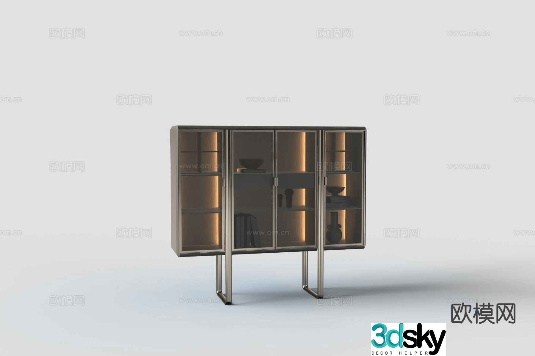 Modern wine cabinet 3d model