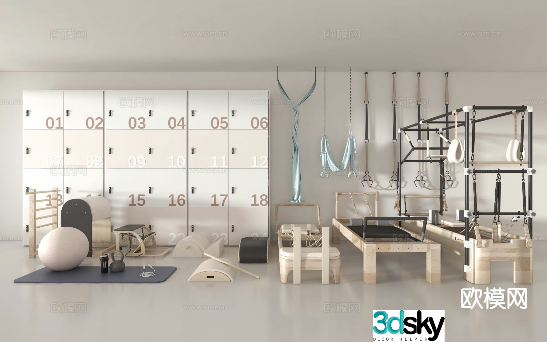 fitness equipment yoga equipment yoga equipment yoga bed 3d model