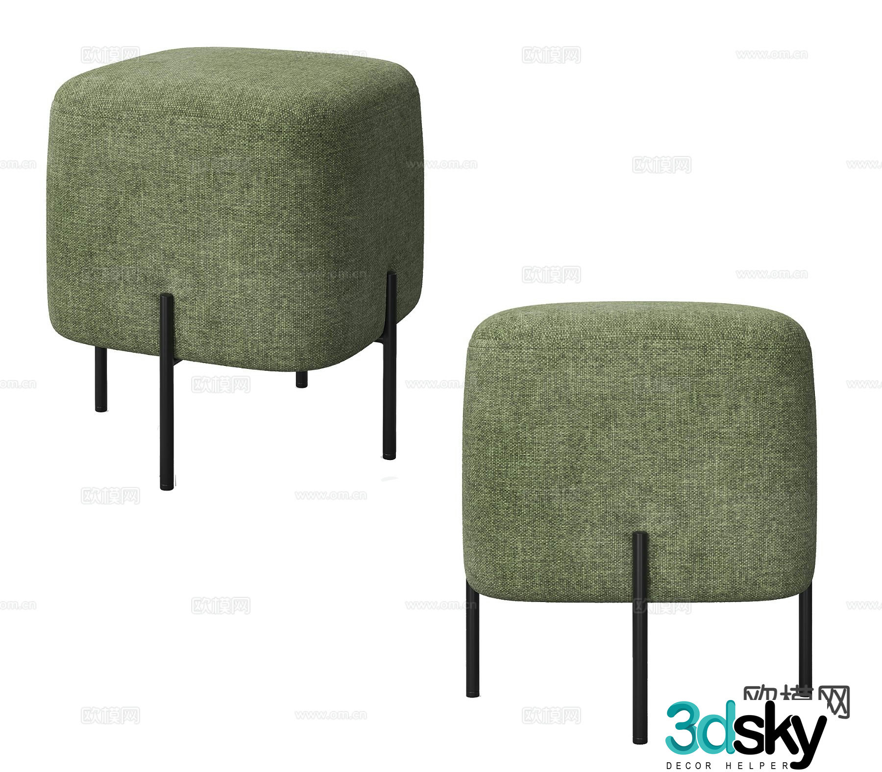 Modern stool sofa stool 3d model