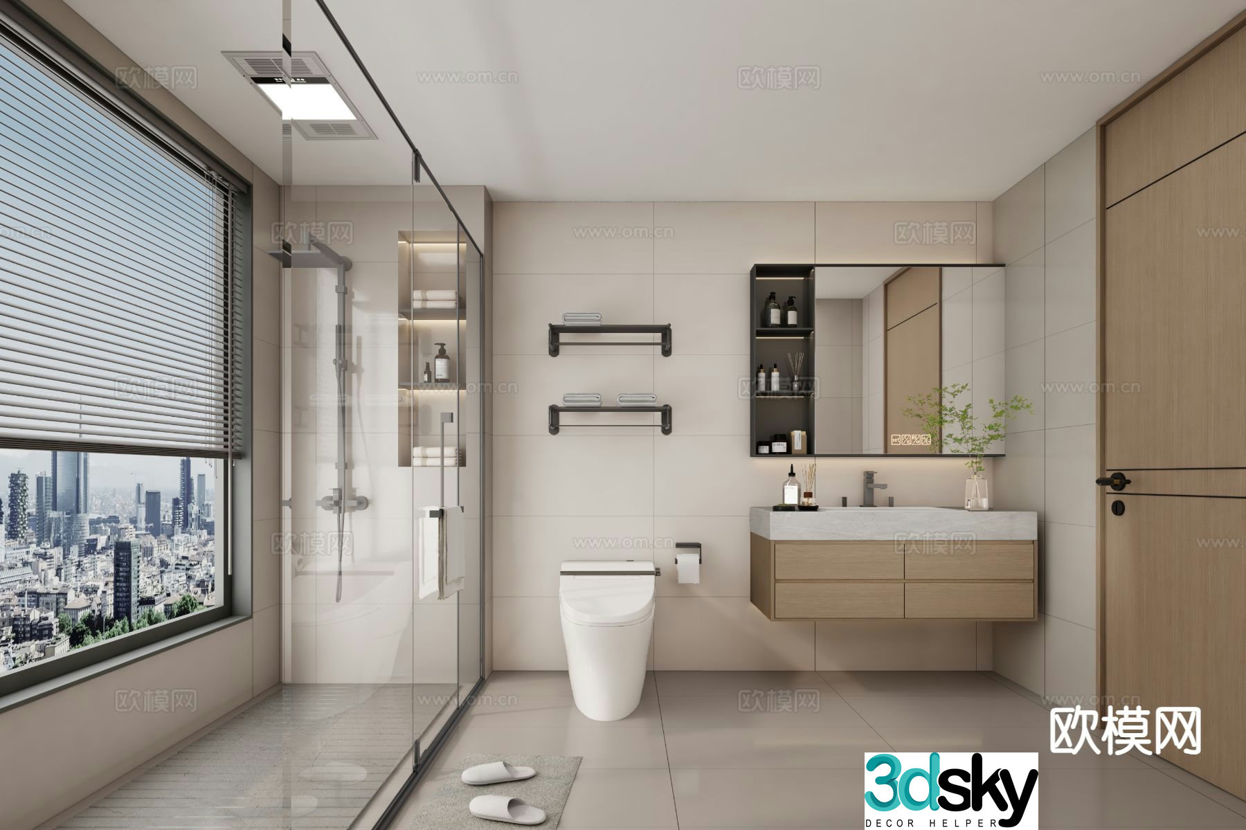 Modern bathroom bathroom 3d model