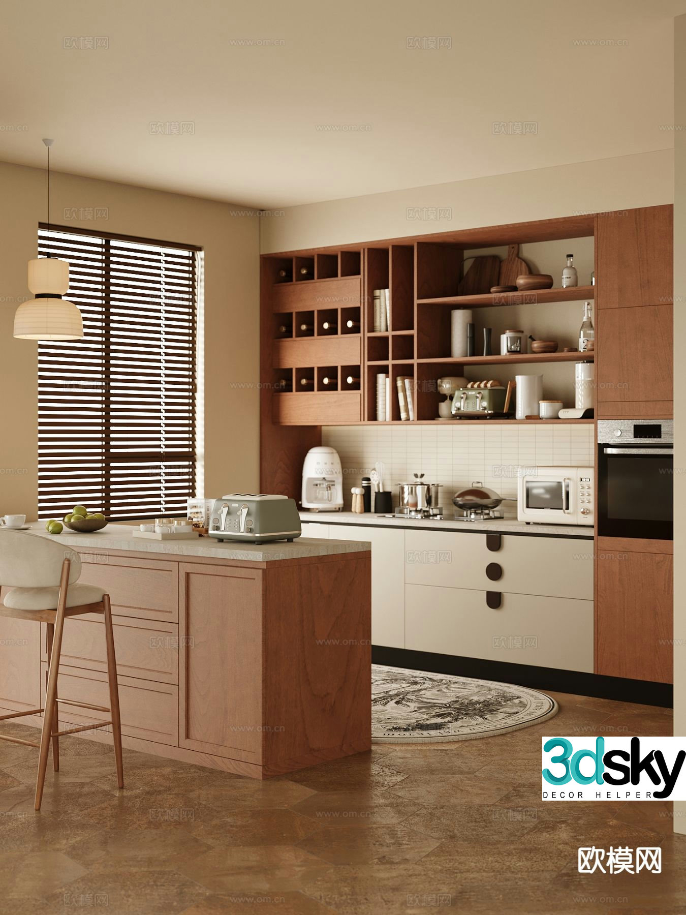 Medieval style kitchen 3d model