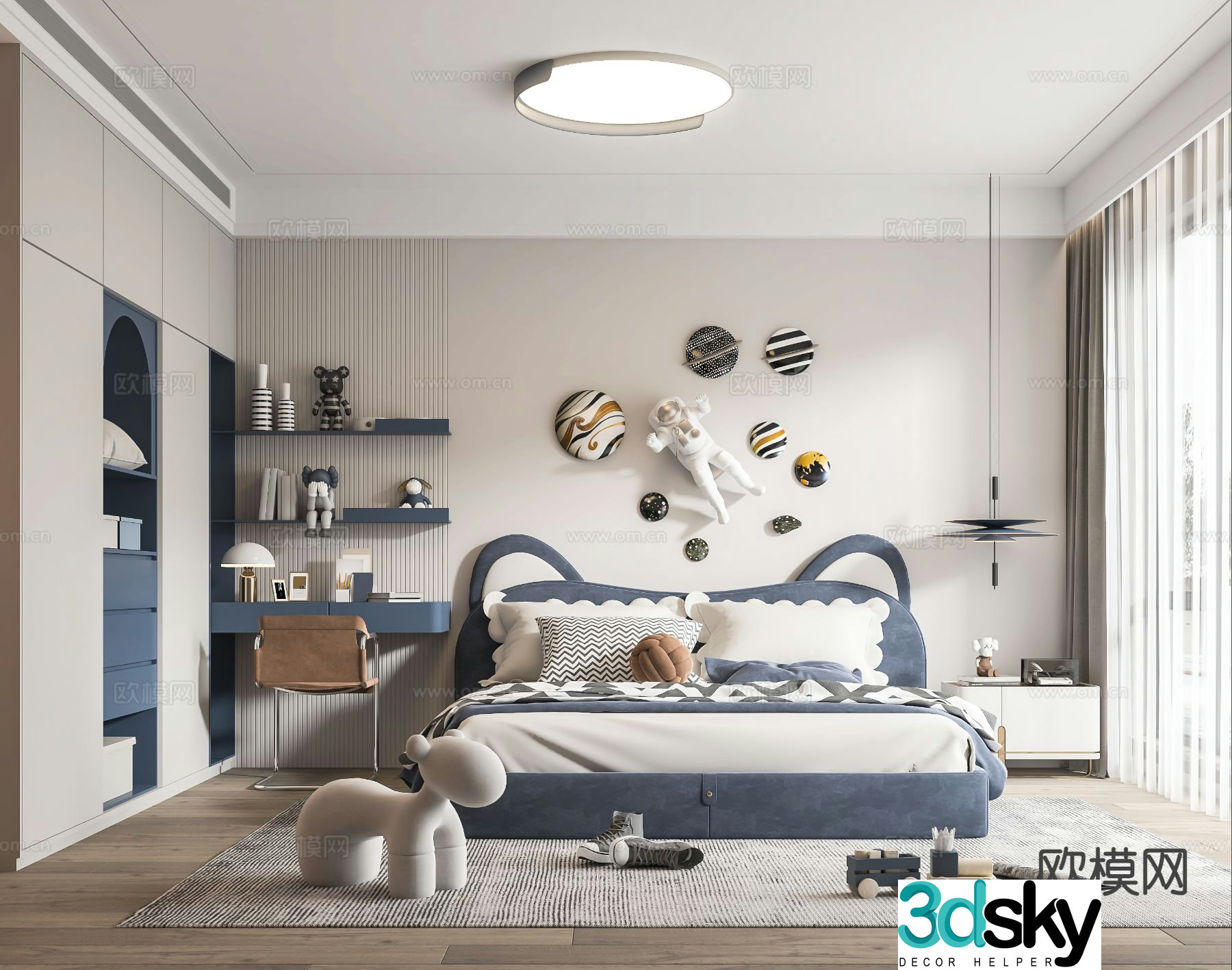 Modern children’s room boy’s room kid’s room 3d model