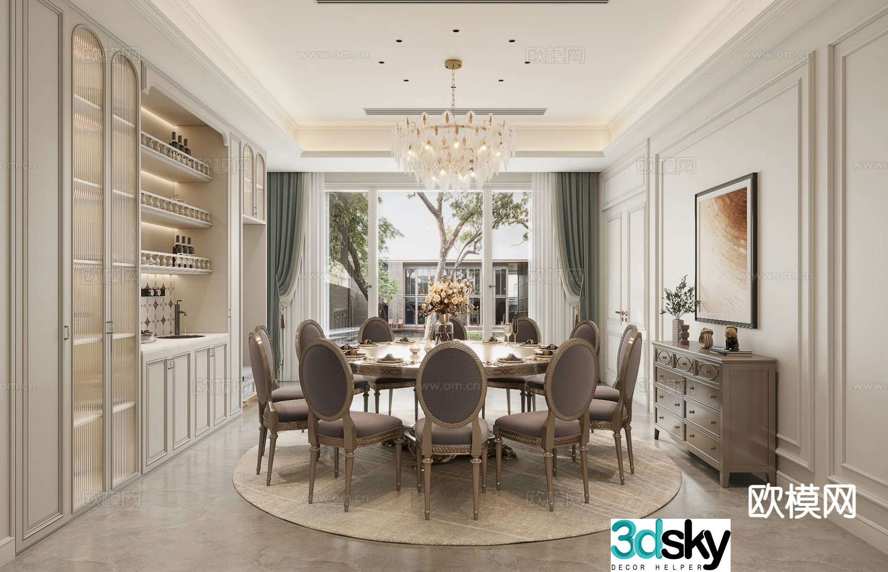 American restaurant 3d model